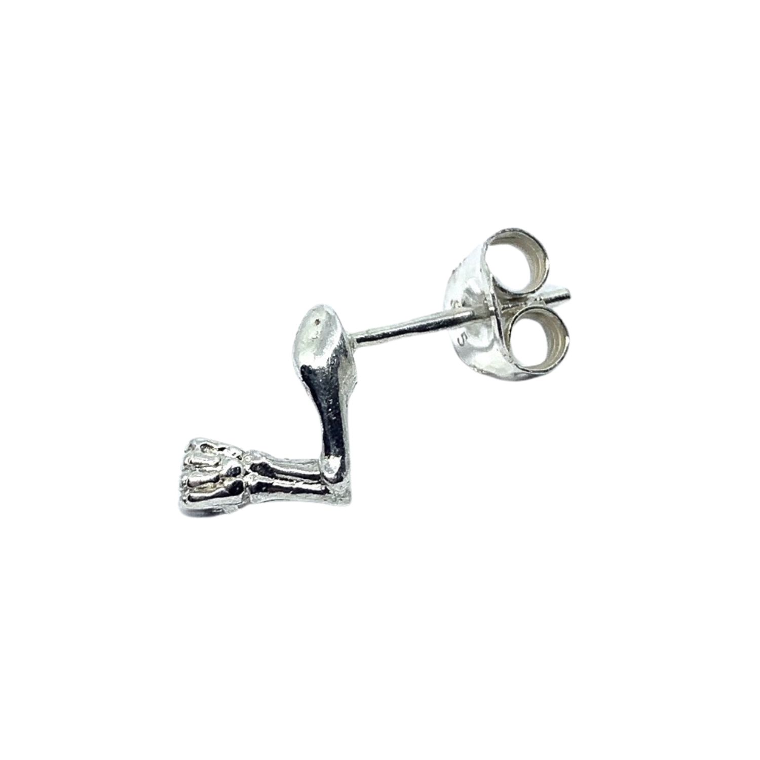 Skull Arm Silver Solo Stud Unisex