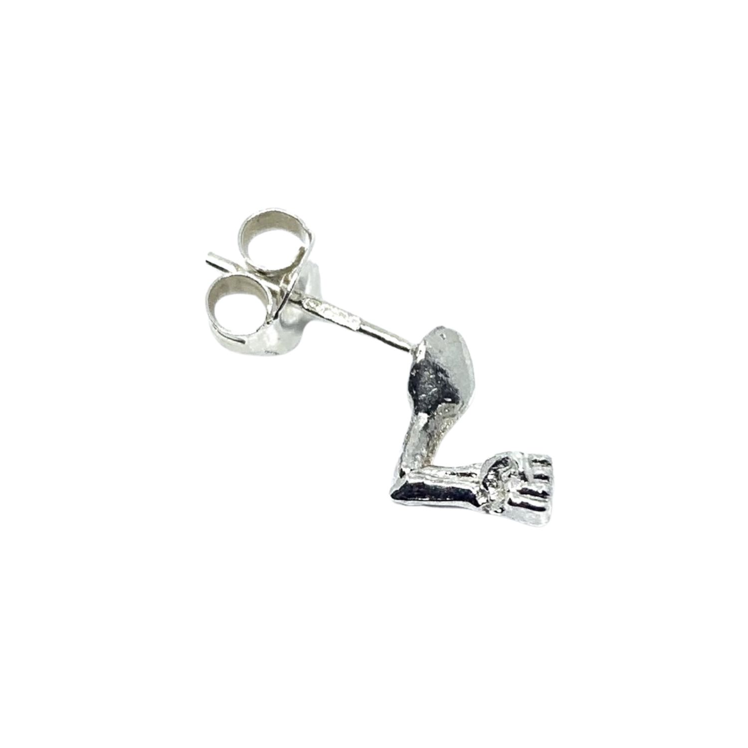 Skull Arm Silver Solo Stud Unisex