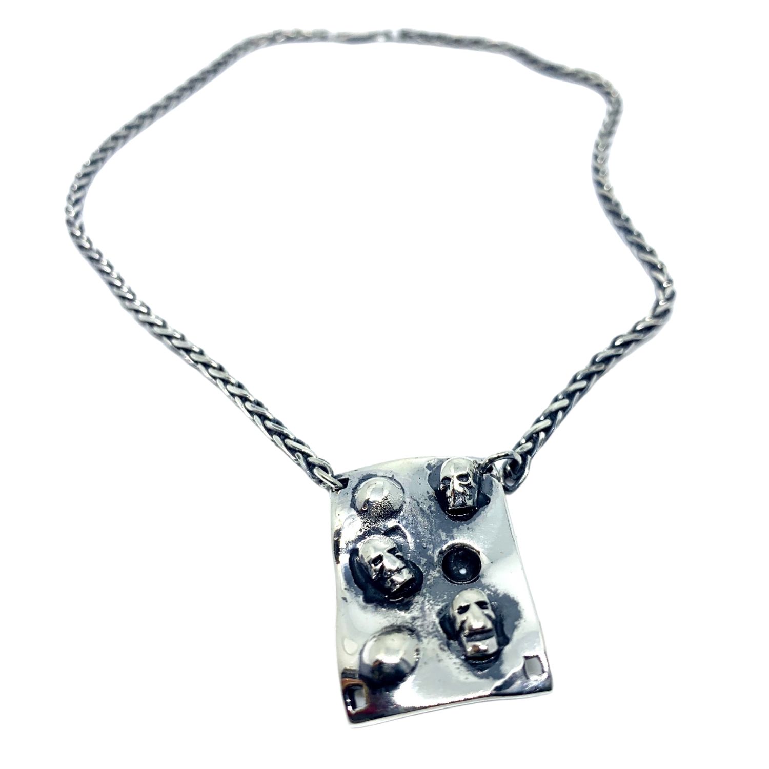 Skull Choker Silver