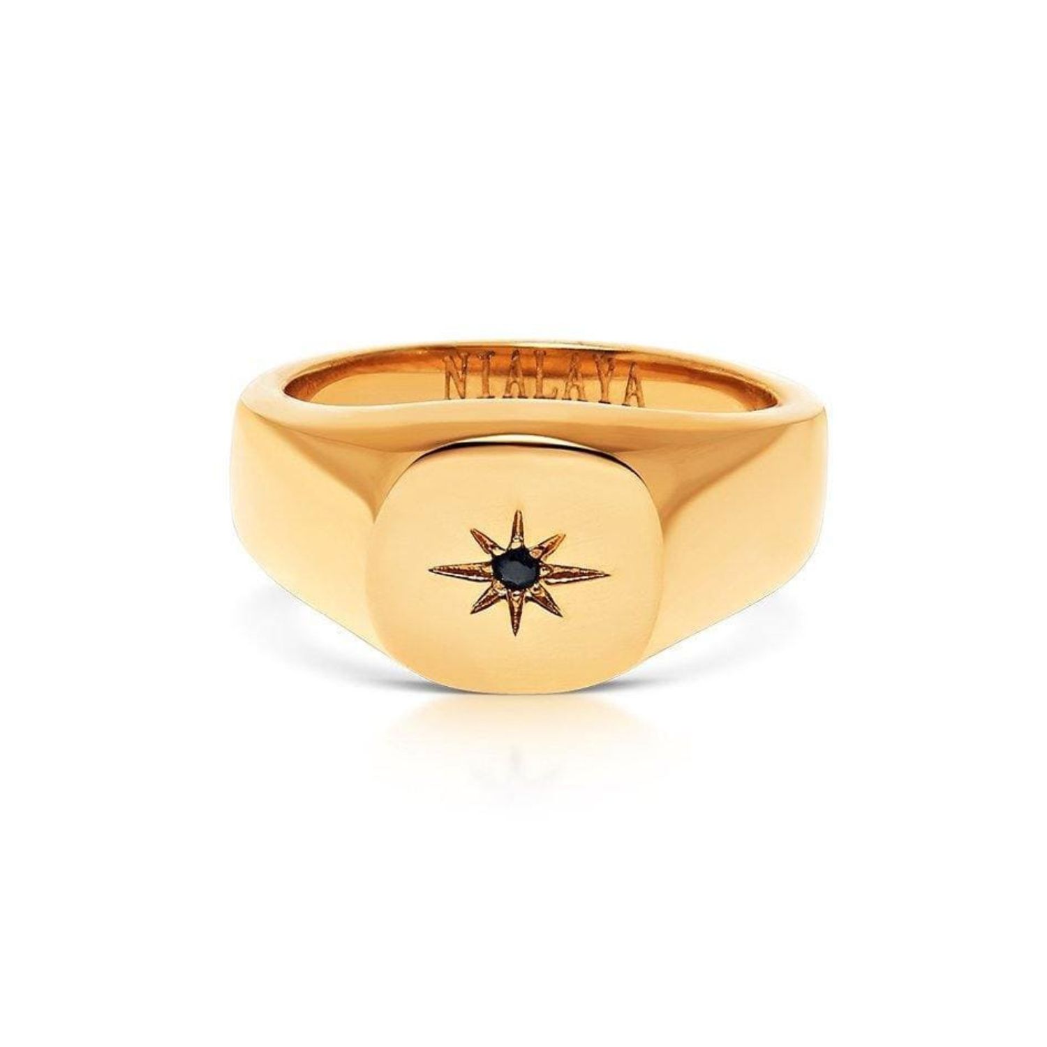 Skyfall Starburst Signature Ring In Gold
