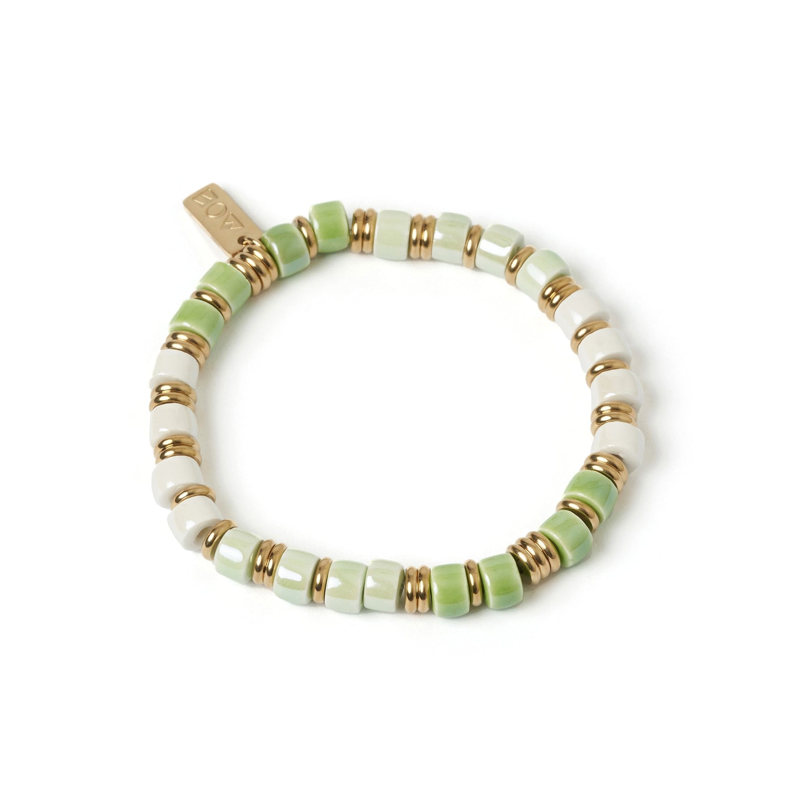 Skylar Ceramic & Gold Bracelet - Mint