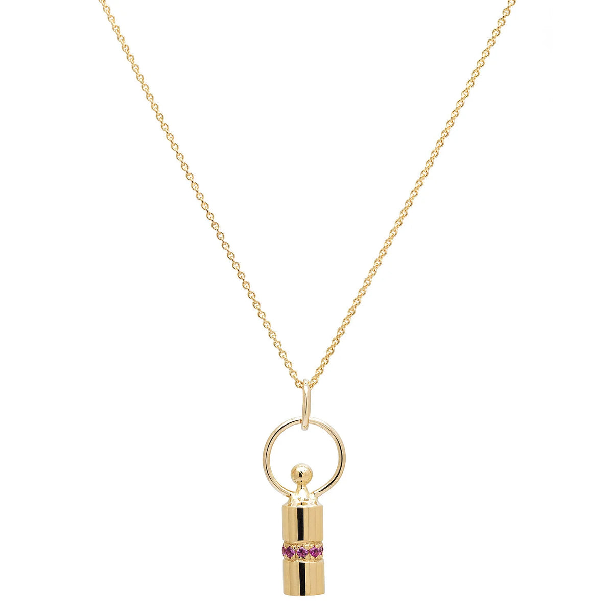 "Double the trouble Pink" necklace