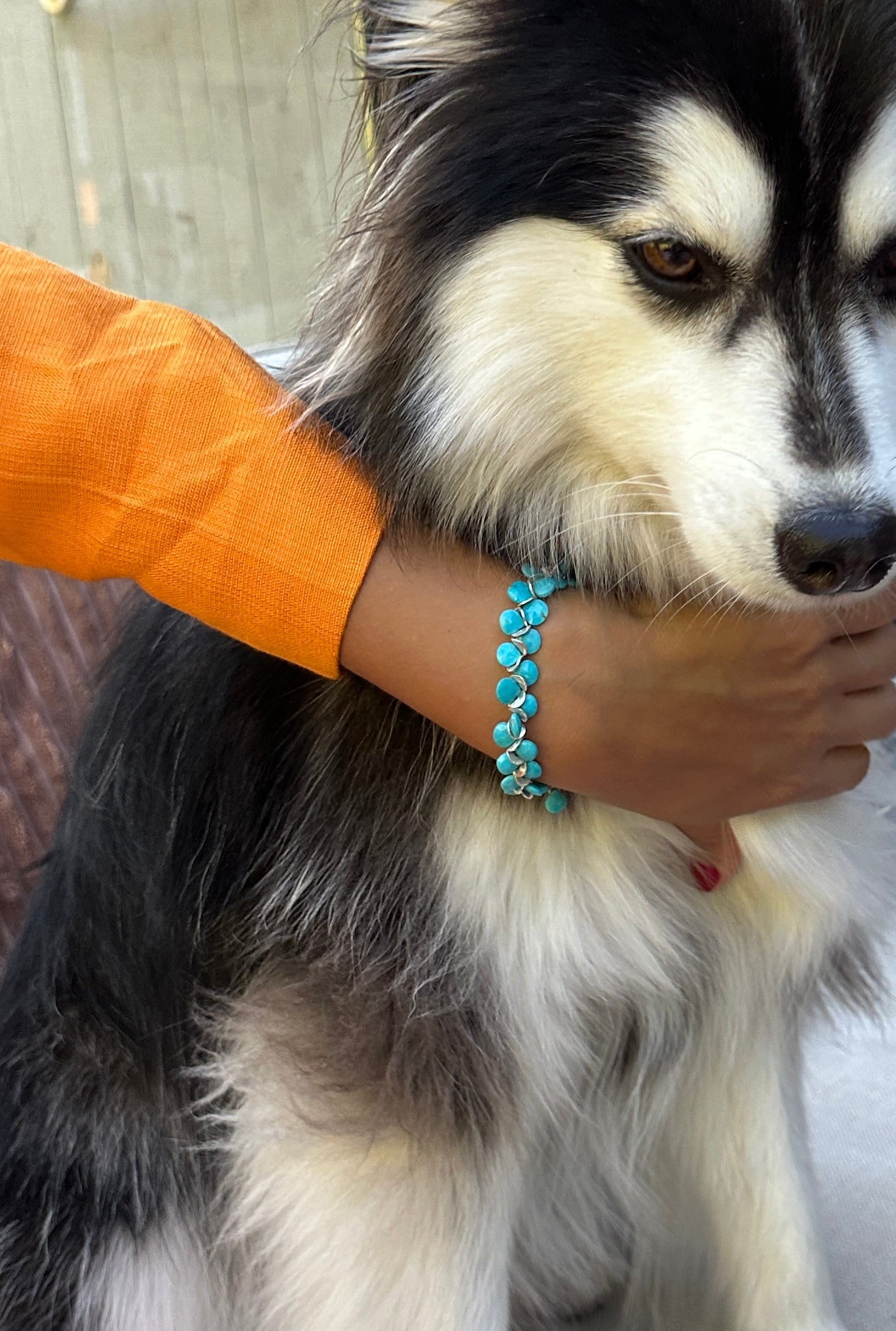 Sleeping Beauty Turquoise Signature Sterling Bracelet