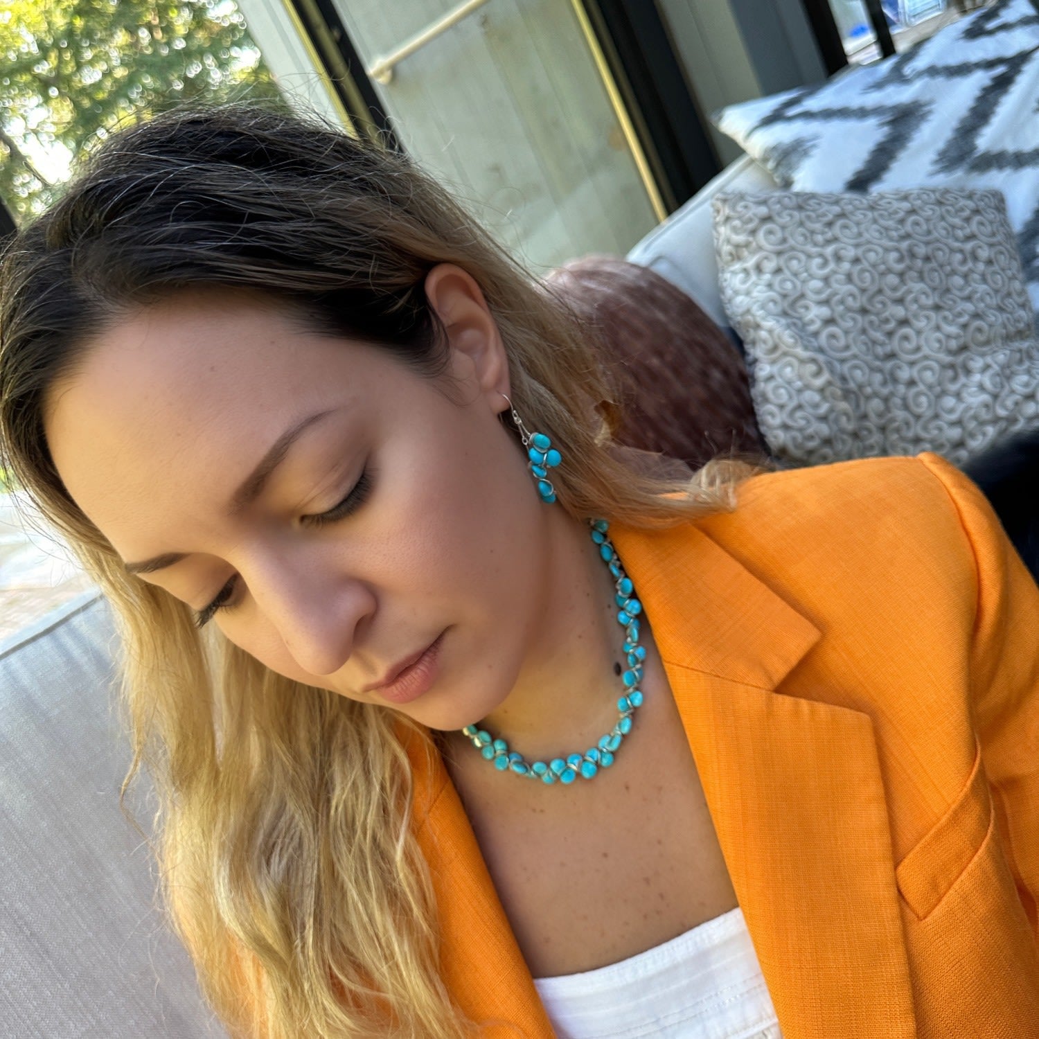 Sleeping Beauty Turquoise Sterling Earrings