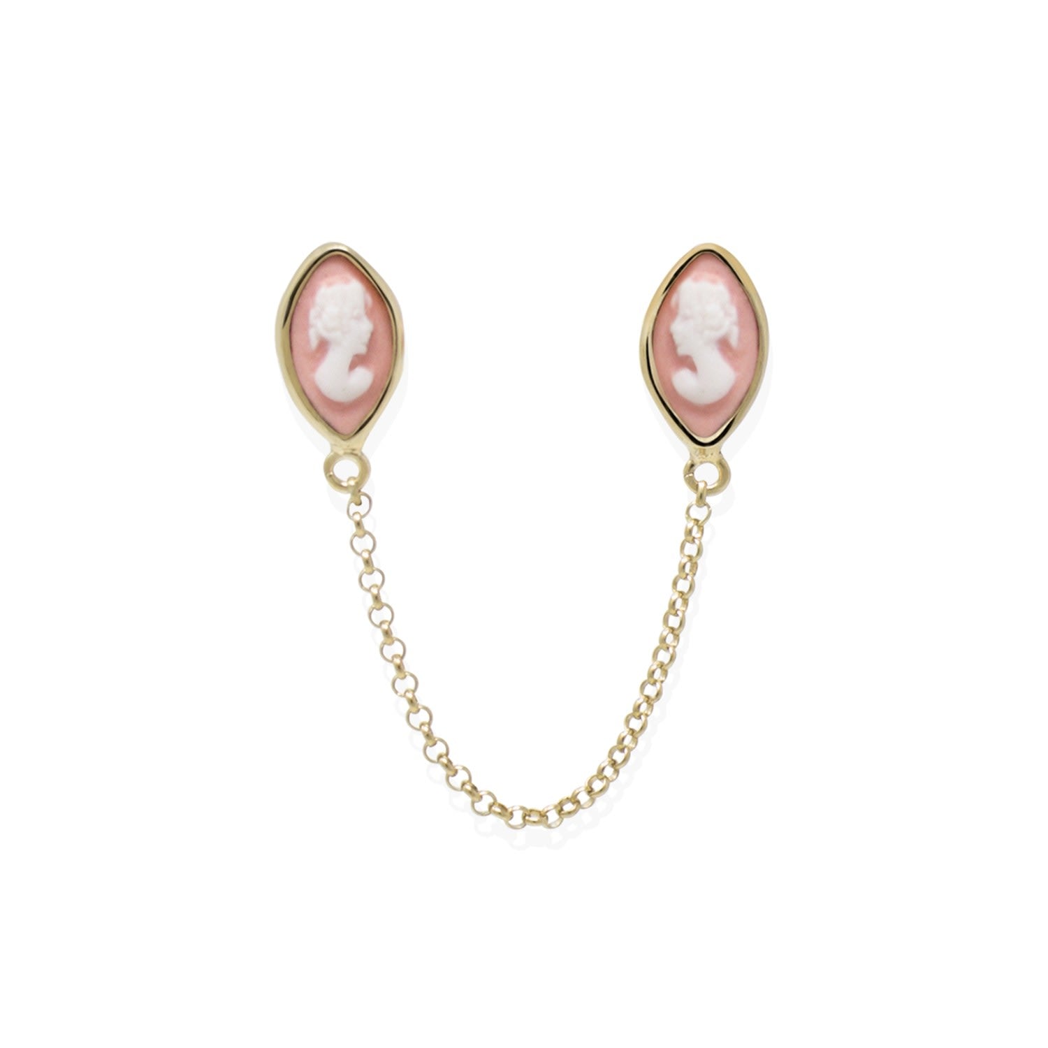 Little Lovelies Gold-Plated Pink Cameo Single Earring