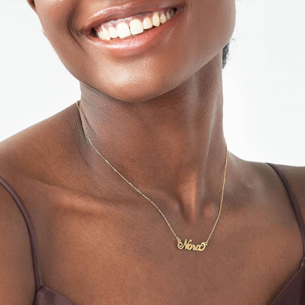 14k Gold Carrie Style Name Necklace - Gifts for Her Birthday - Custom Necklace for Her