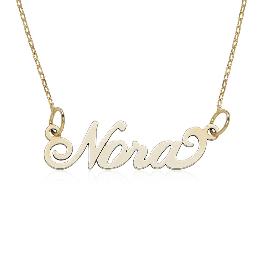 14k Gold Carrie Style Name Necklace - Gifts for Her Birthday - Custom Necklace for Her