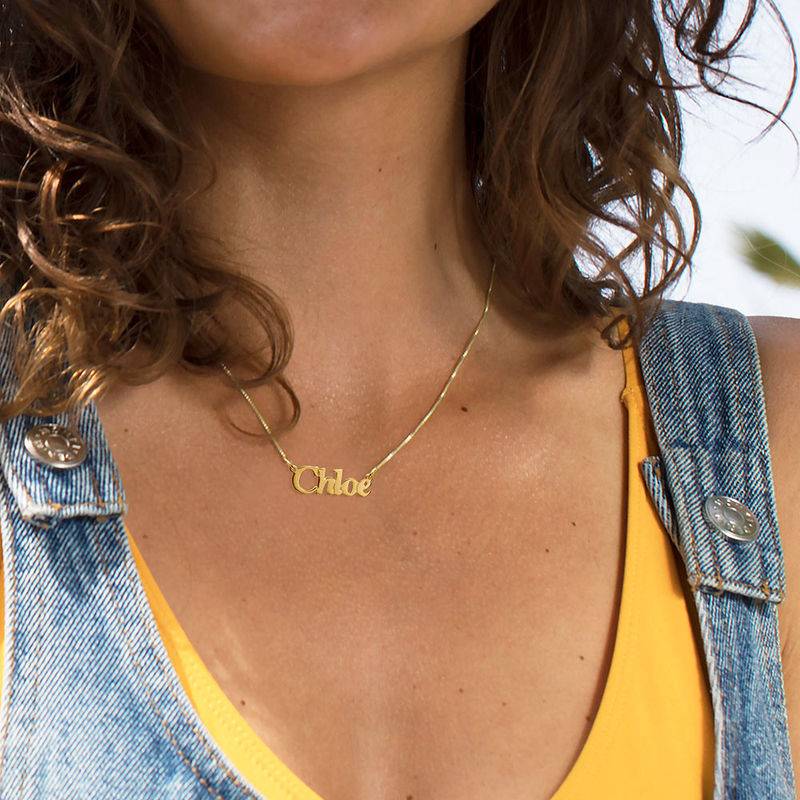 Personalized Gifts for Her - Nameplate Necklace - 18k Gold Plated Sterling Silver