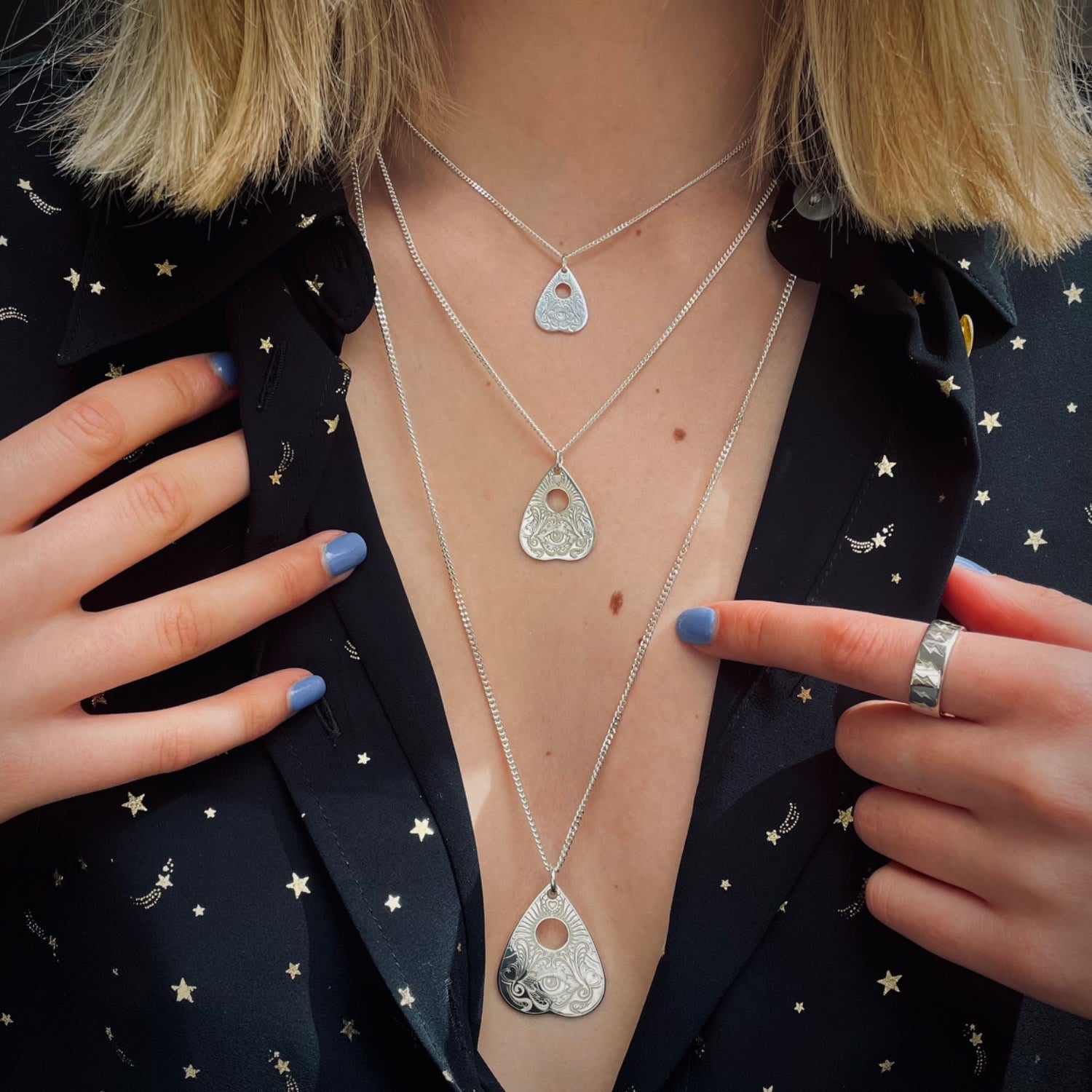 Small Sterling Silver All Seeing Eye Planchette
