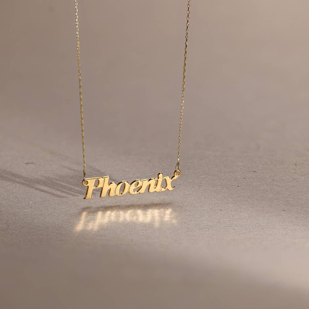 Angel Style Name Necklace in 10K Solid Yellow Gold