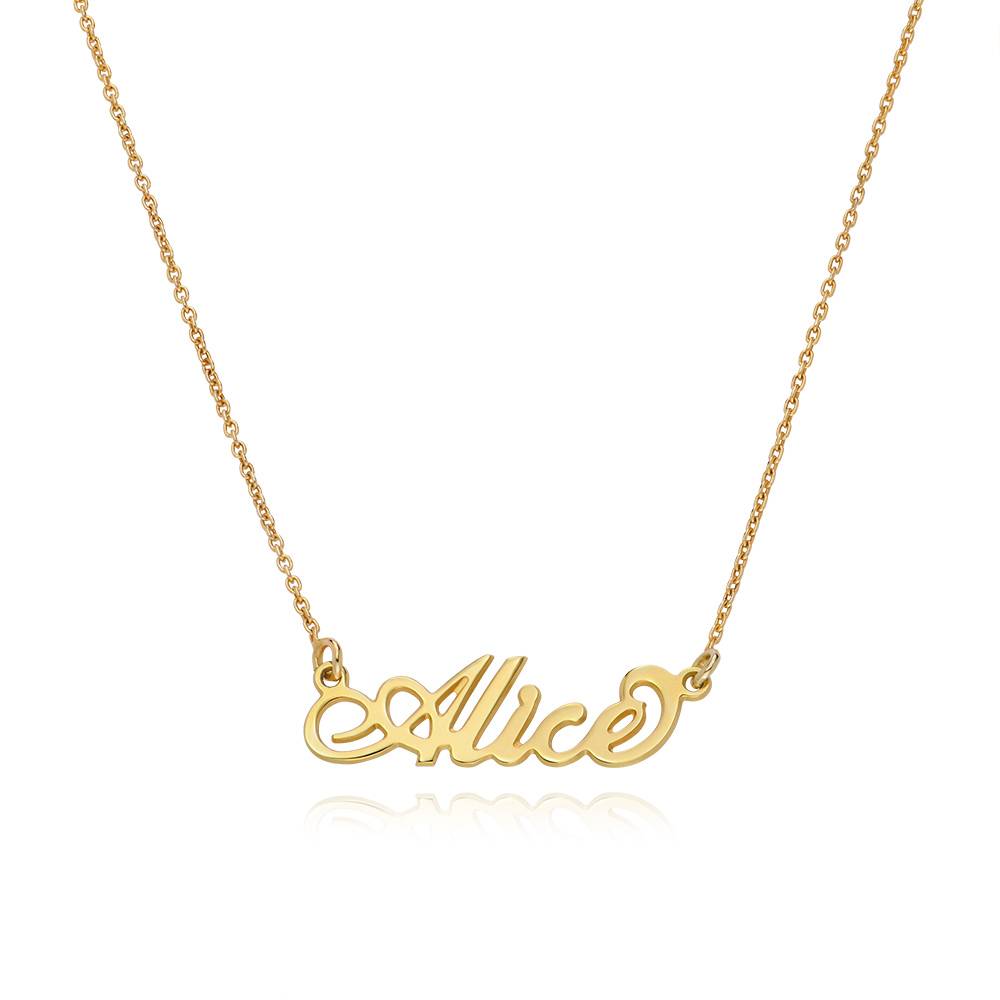 Small Carrie Name Necklace in Gold Plating