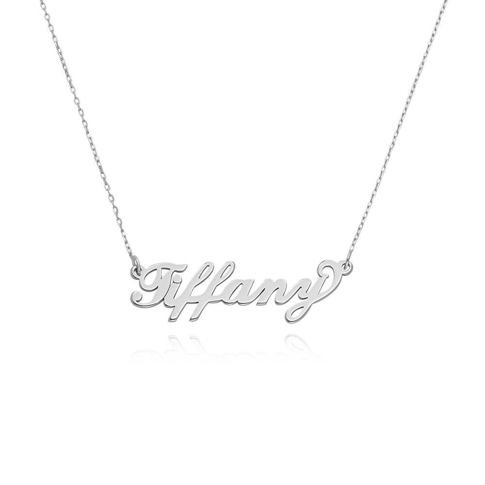 14k White Gold Carrie Style Name Necklace - Best Gifts for Her - White Gold Name Necklace