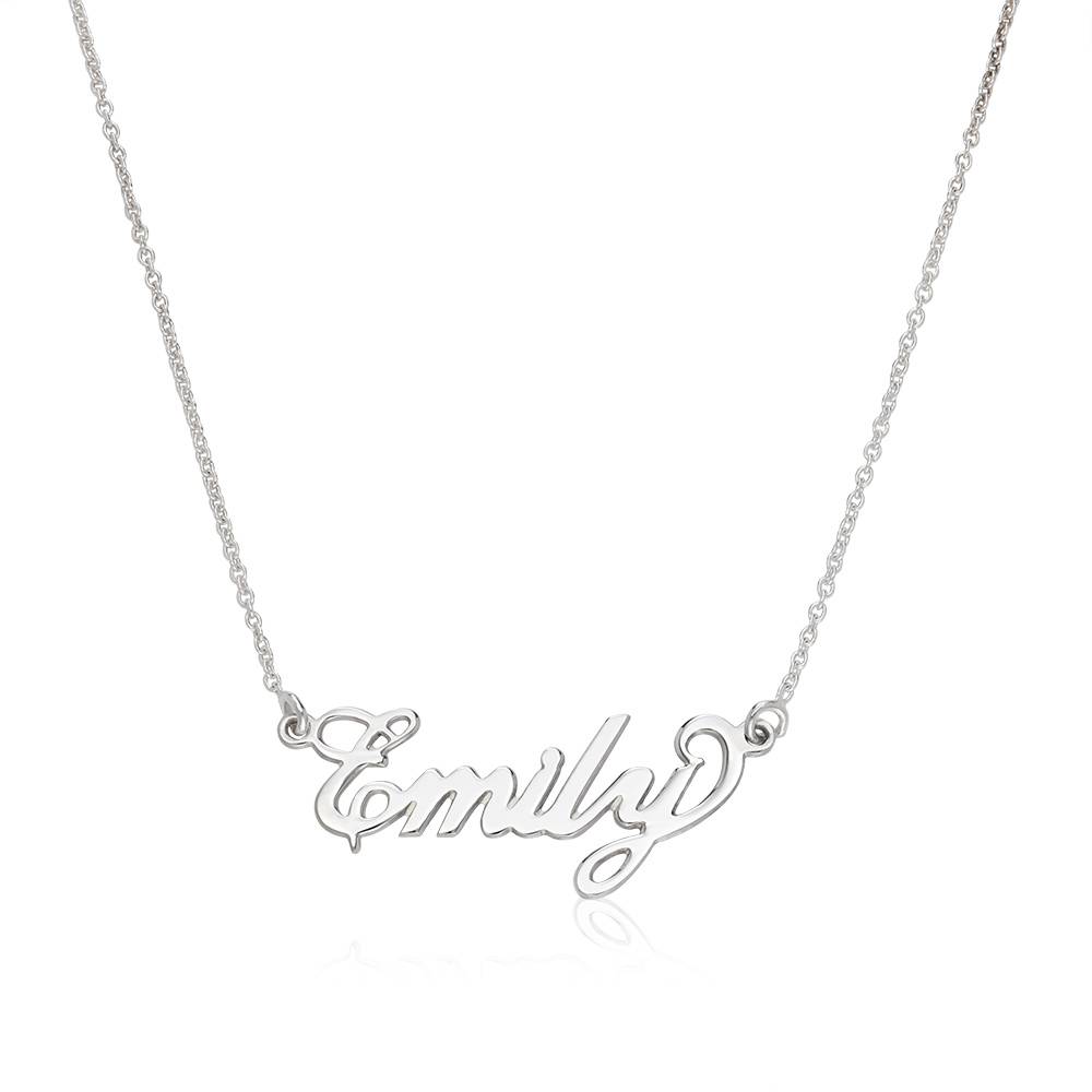 Small Carrie Name Necklace in Silver