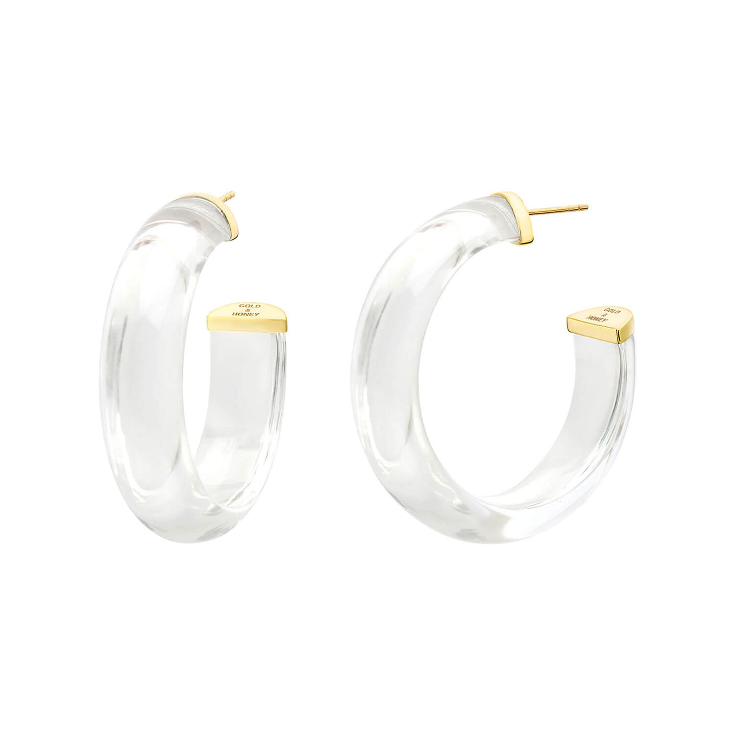 Small Clear Illusion Hoop Earrings