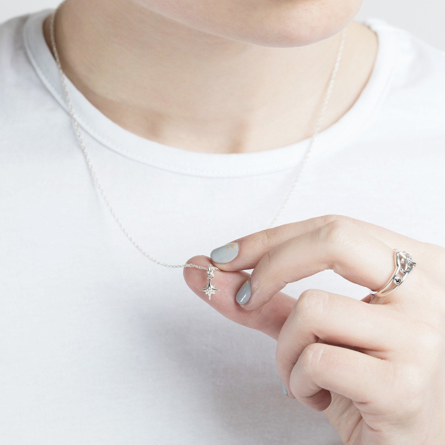 Small Compass Star Necklace