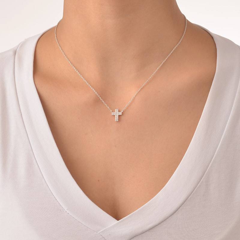 Cross Necklace with Cubic Zirconia