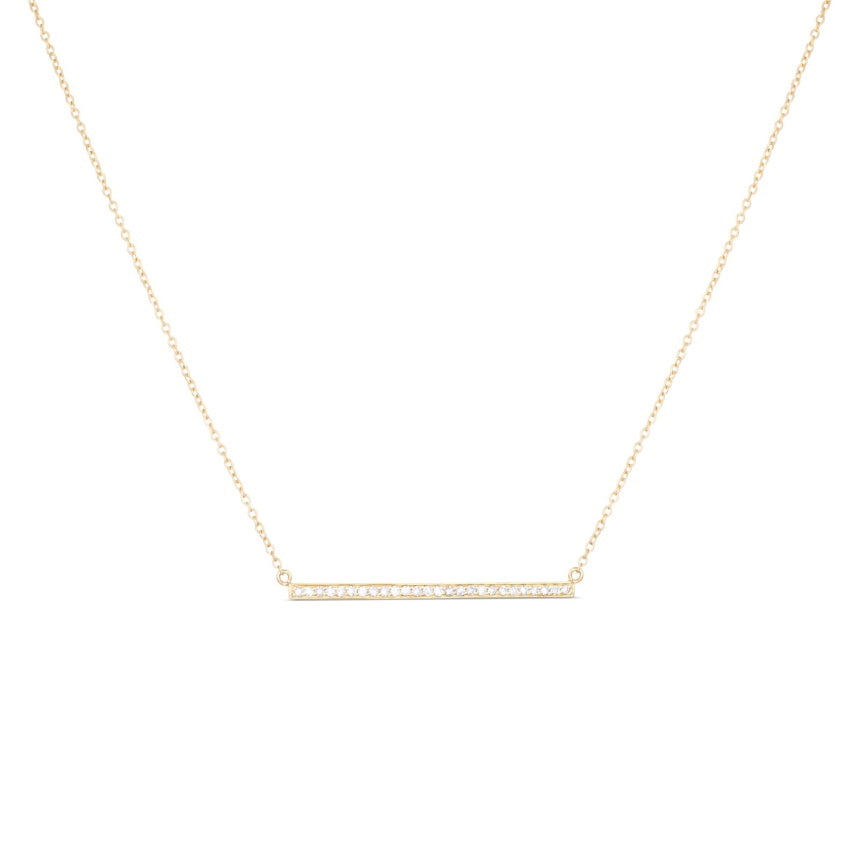 Small Diamond Bar Necklace