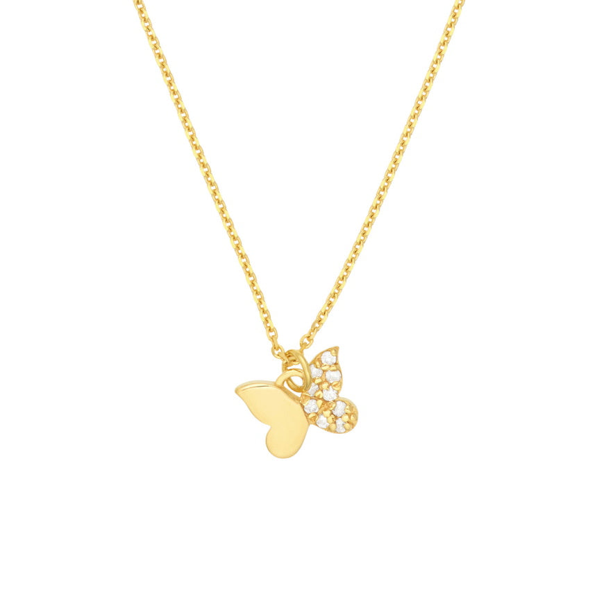 Small Diamond Butterfly Necklace