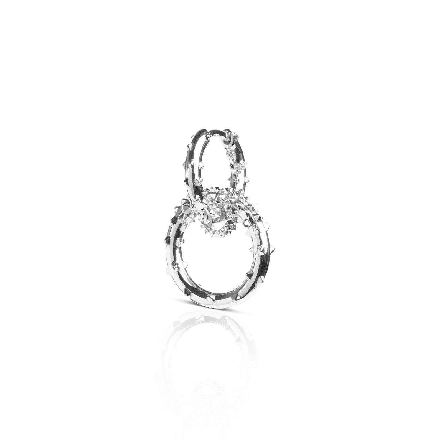 Small Double Hoop Earrings – Silver