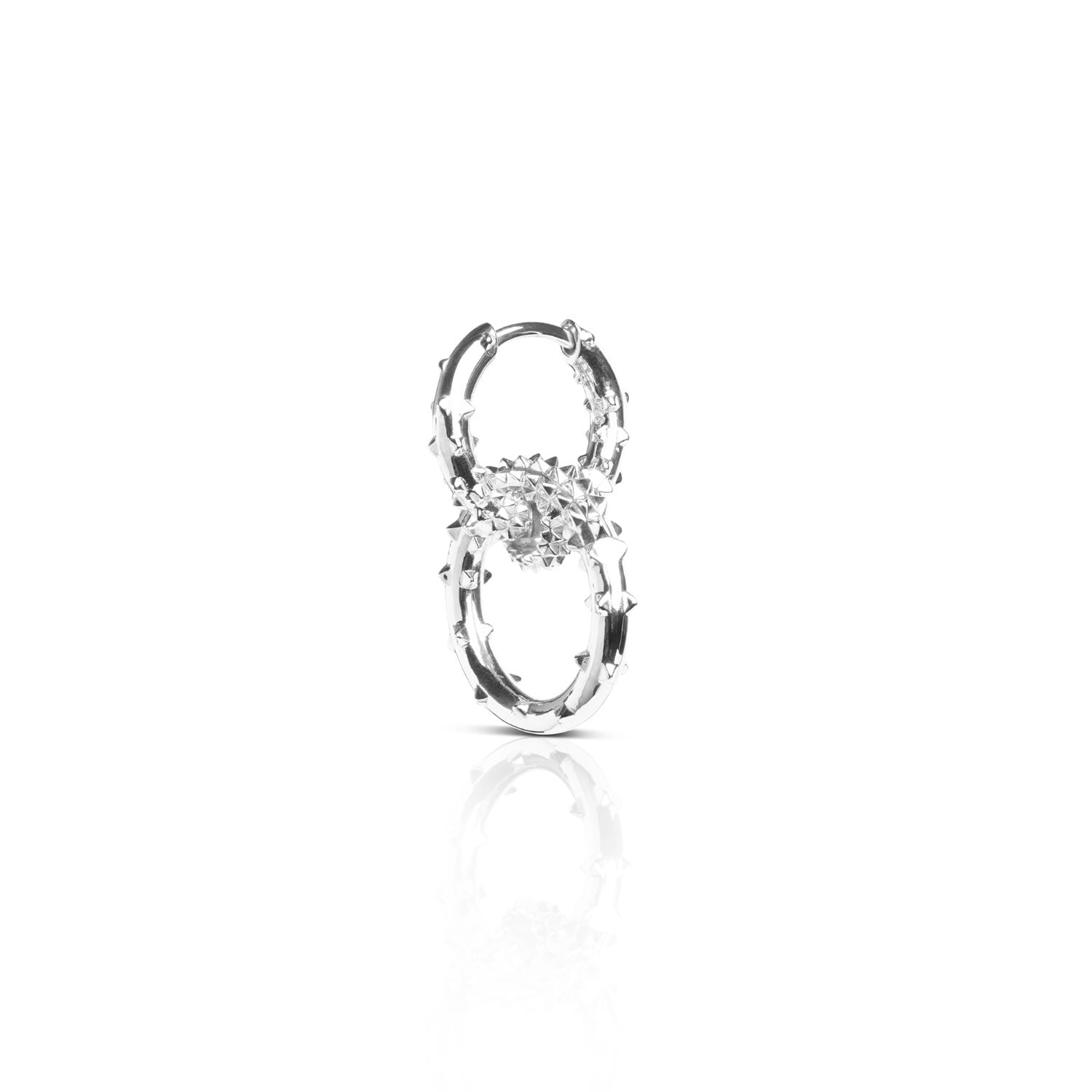 Small Double Hoop Earrings – Silver