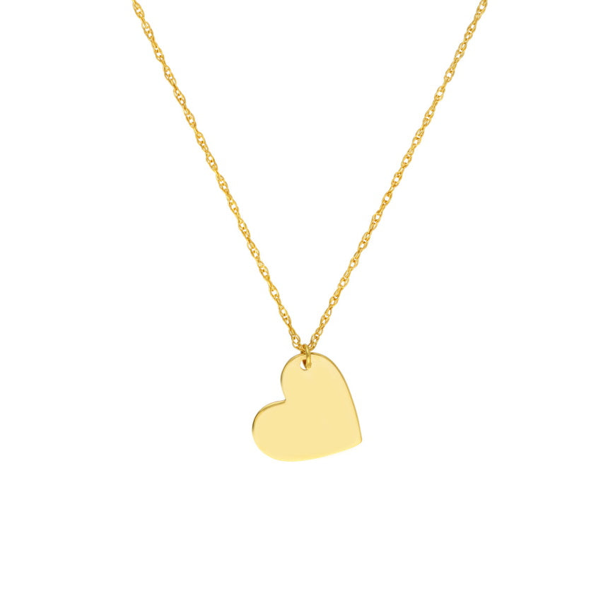 Small Engraved Heart Necklace