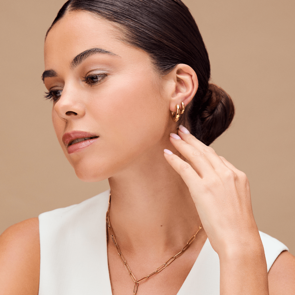 LUXE Chubby Huggie Hoop Earrings