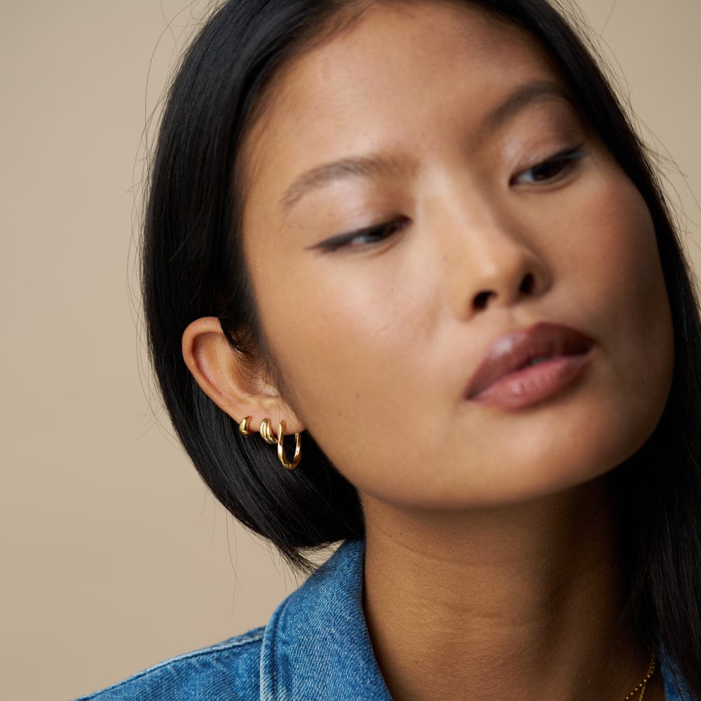 Oval Twist Hoop Earrings