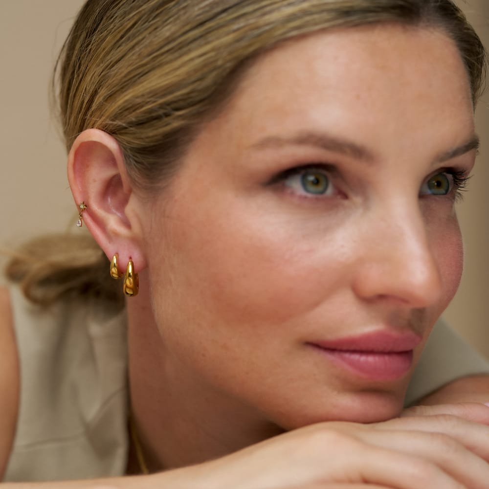 Small Tapered Hoop Earrings