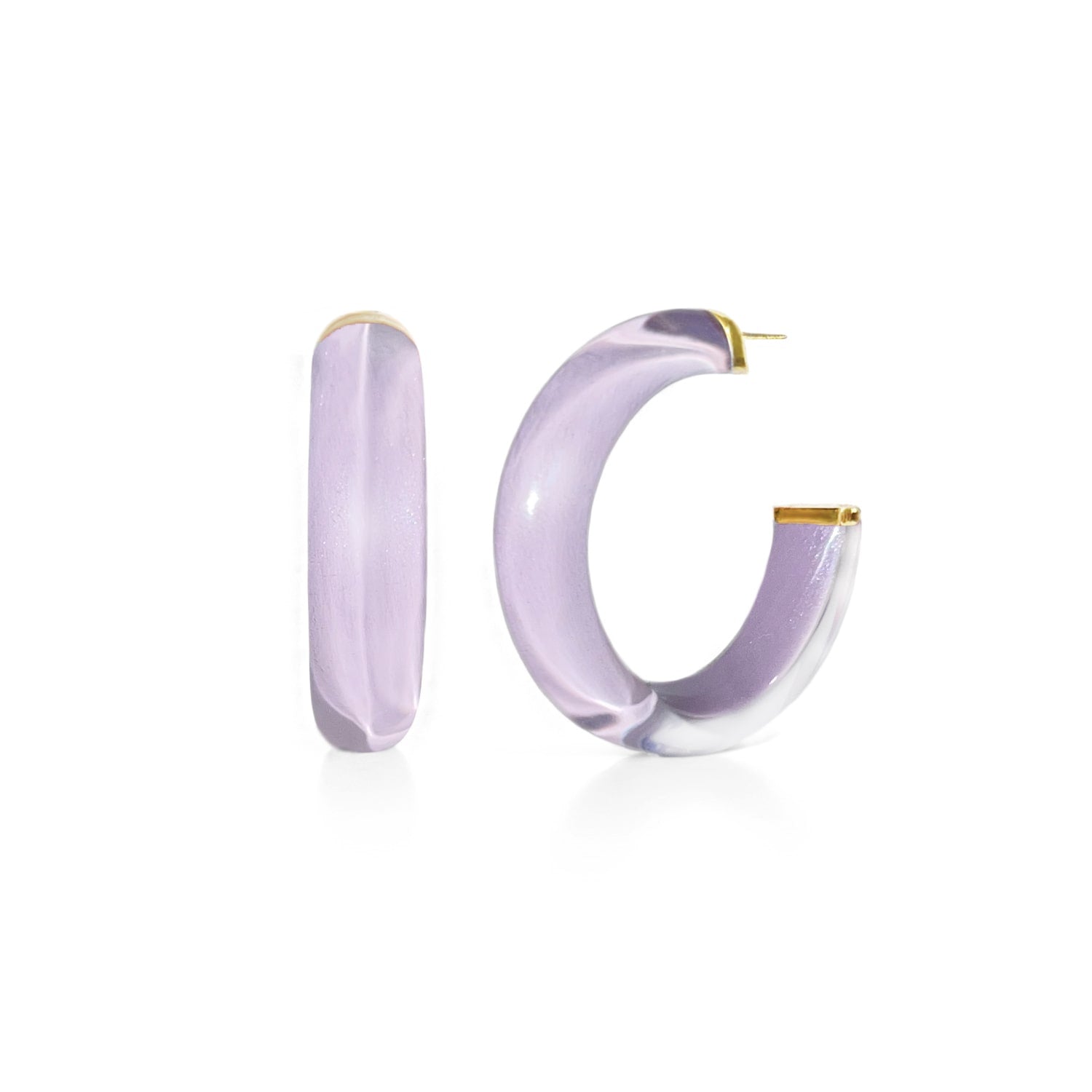 Small Illusion Hoops In Lavender