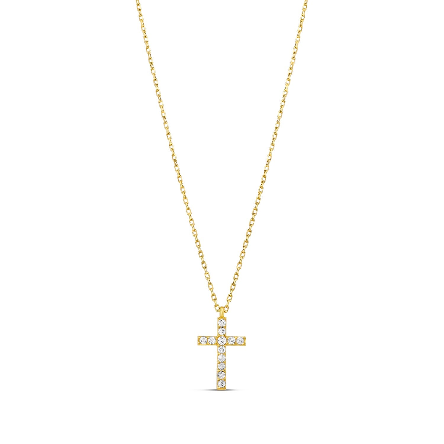 Small Pave Cross - Gold