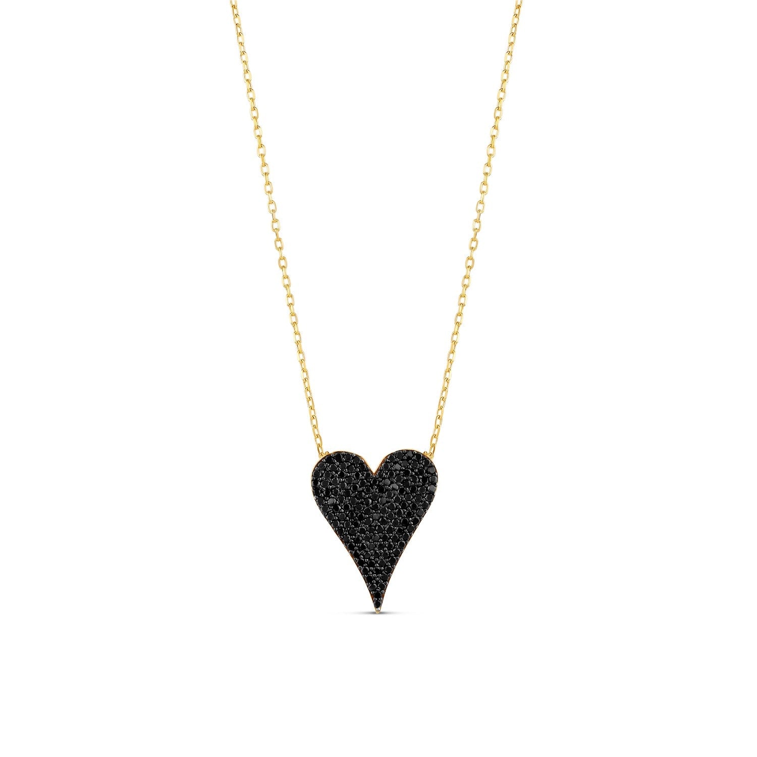 Small Pave Heart - Black