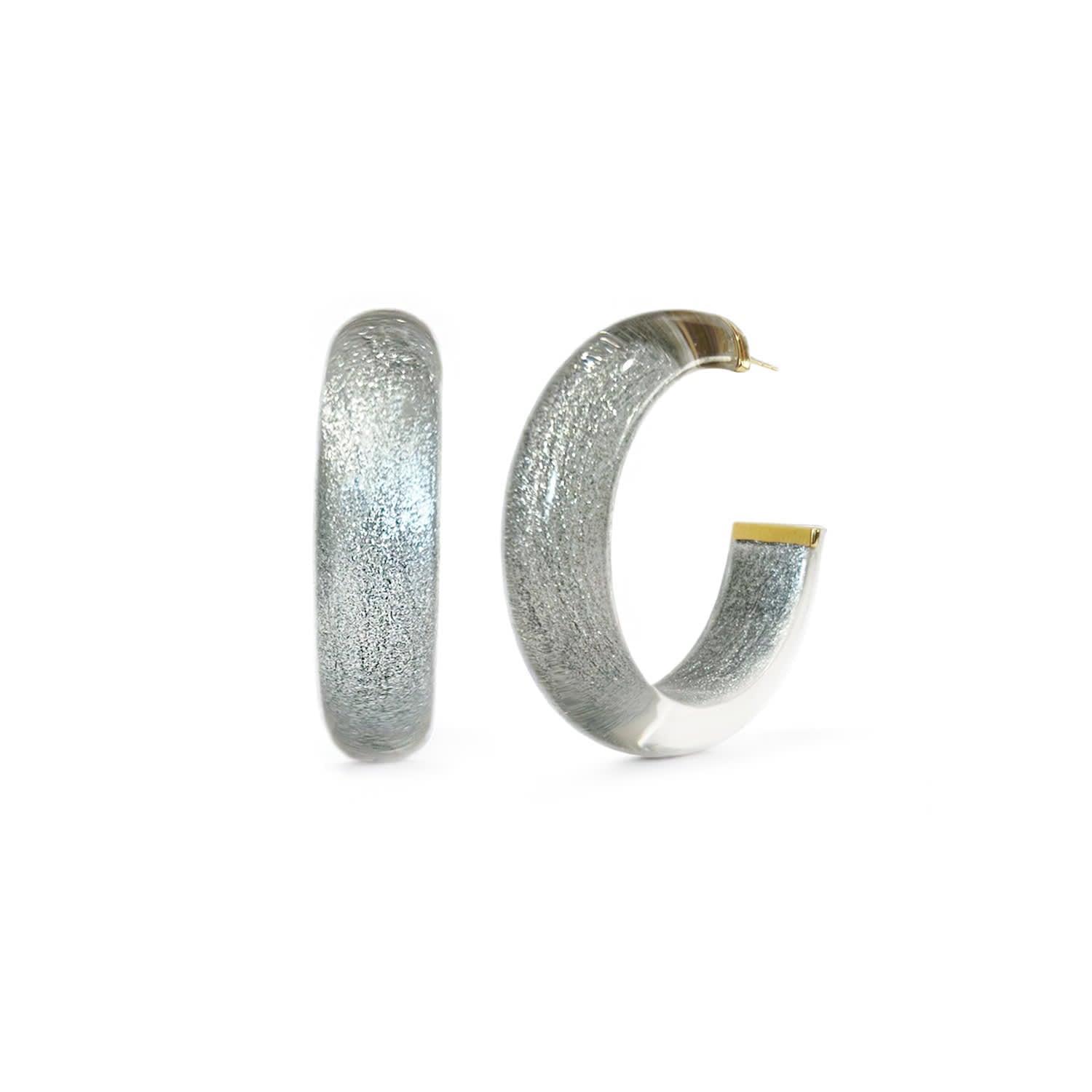 Small Pixie Silver Illusion Hoop Earrings