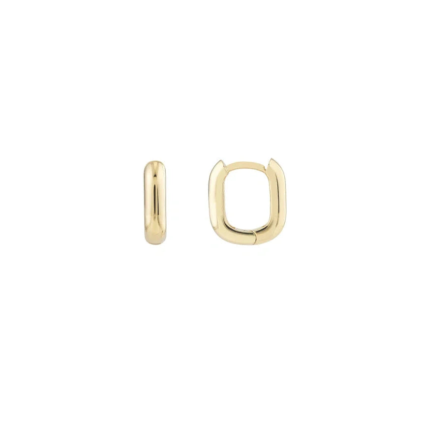 Small Rectangle Hoop Earrings