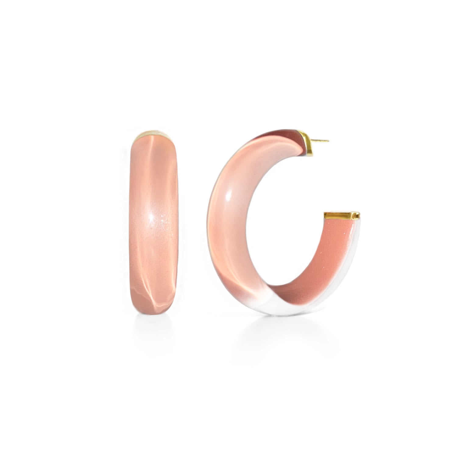 Small Rose Gold Illusion Hoop Earrings