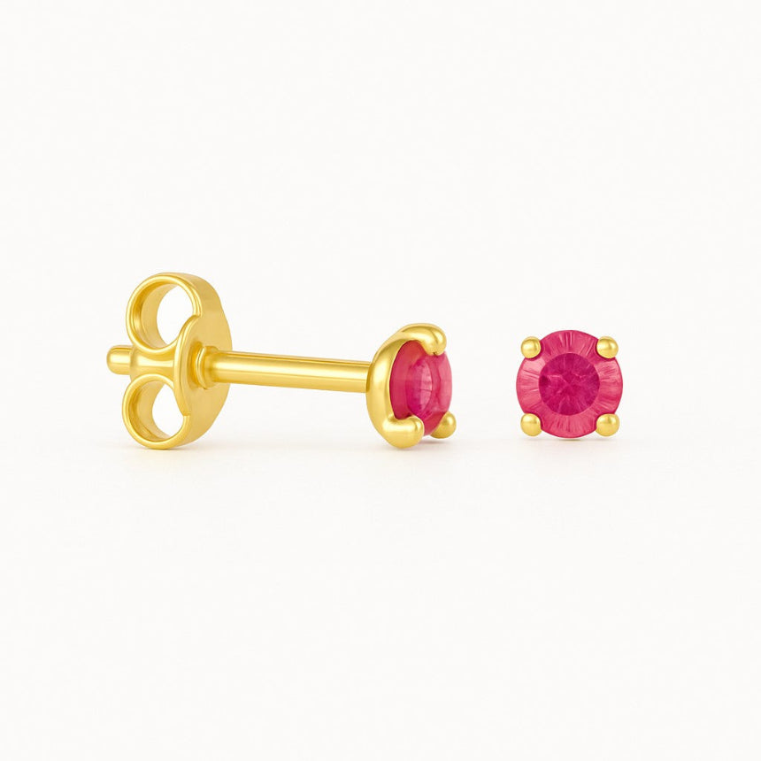 Small Ruby Stud Earrings