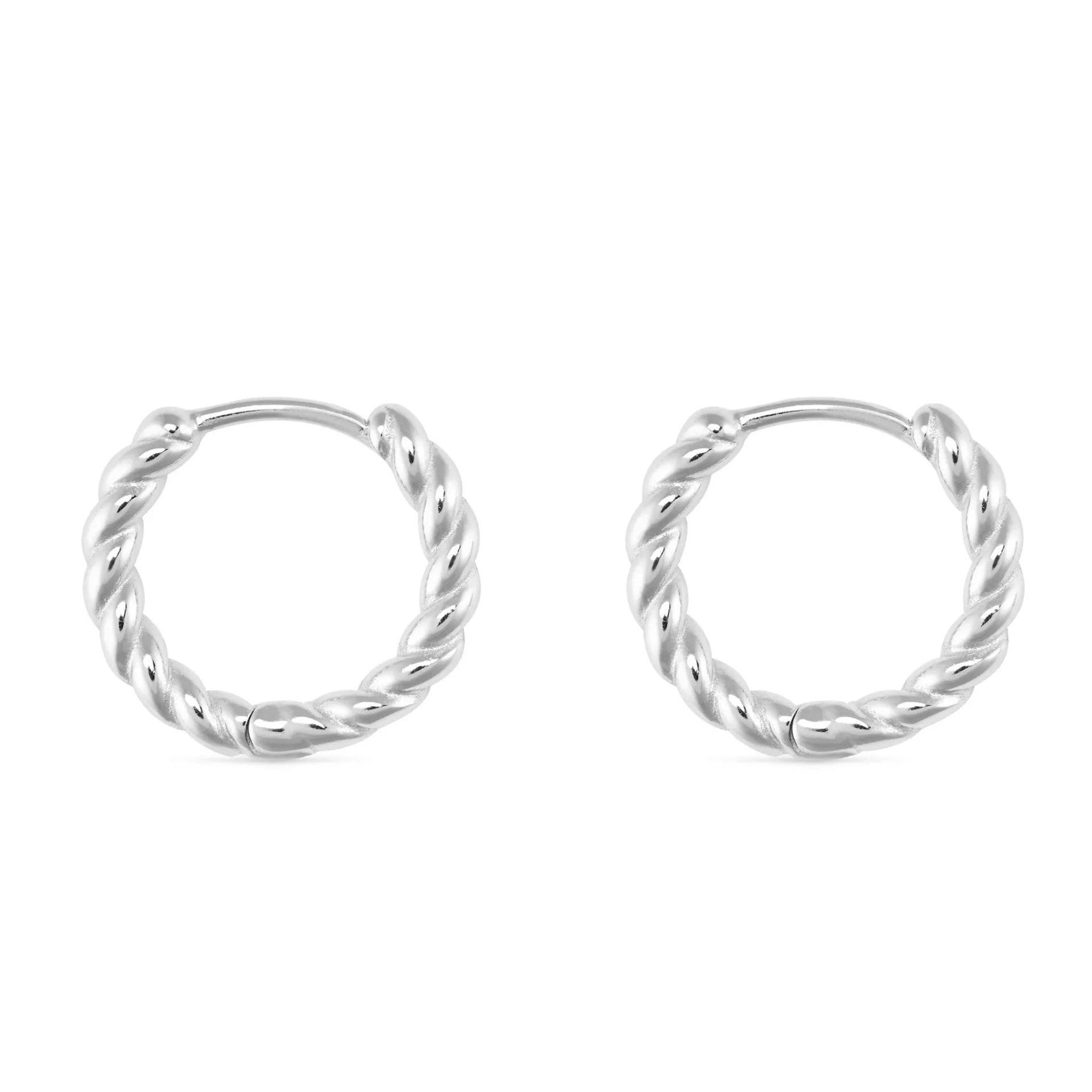 Small Silver Thin Hoop Earrings