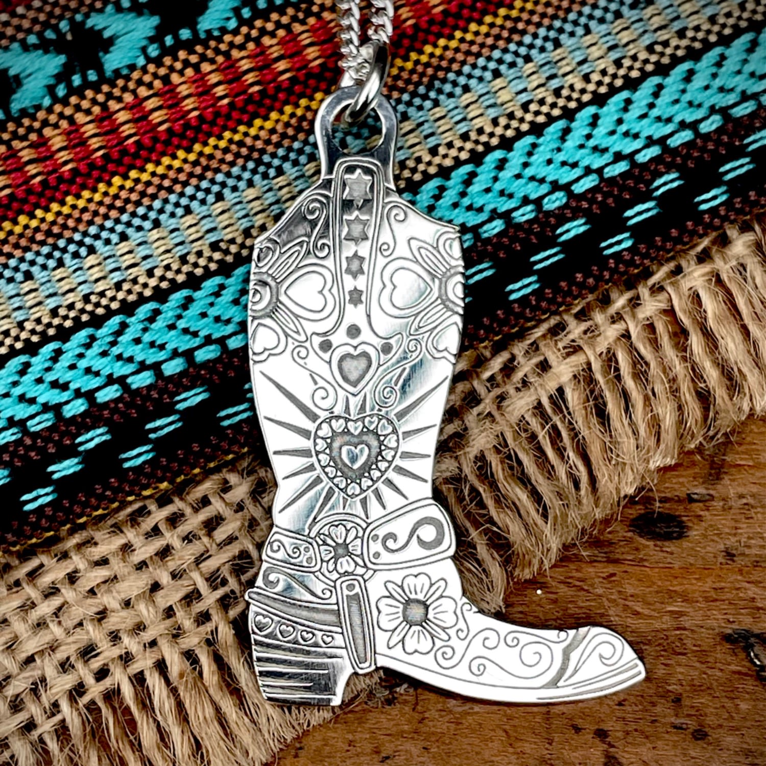 Small Solid Gold Cowboy Boot