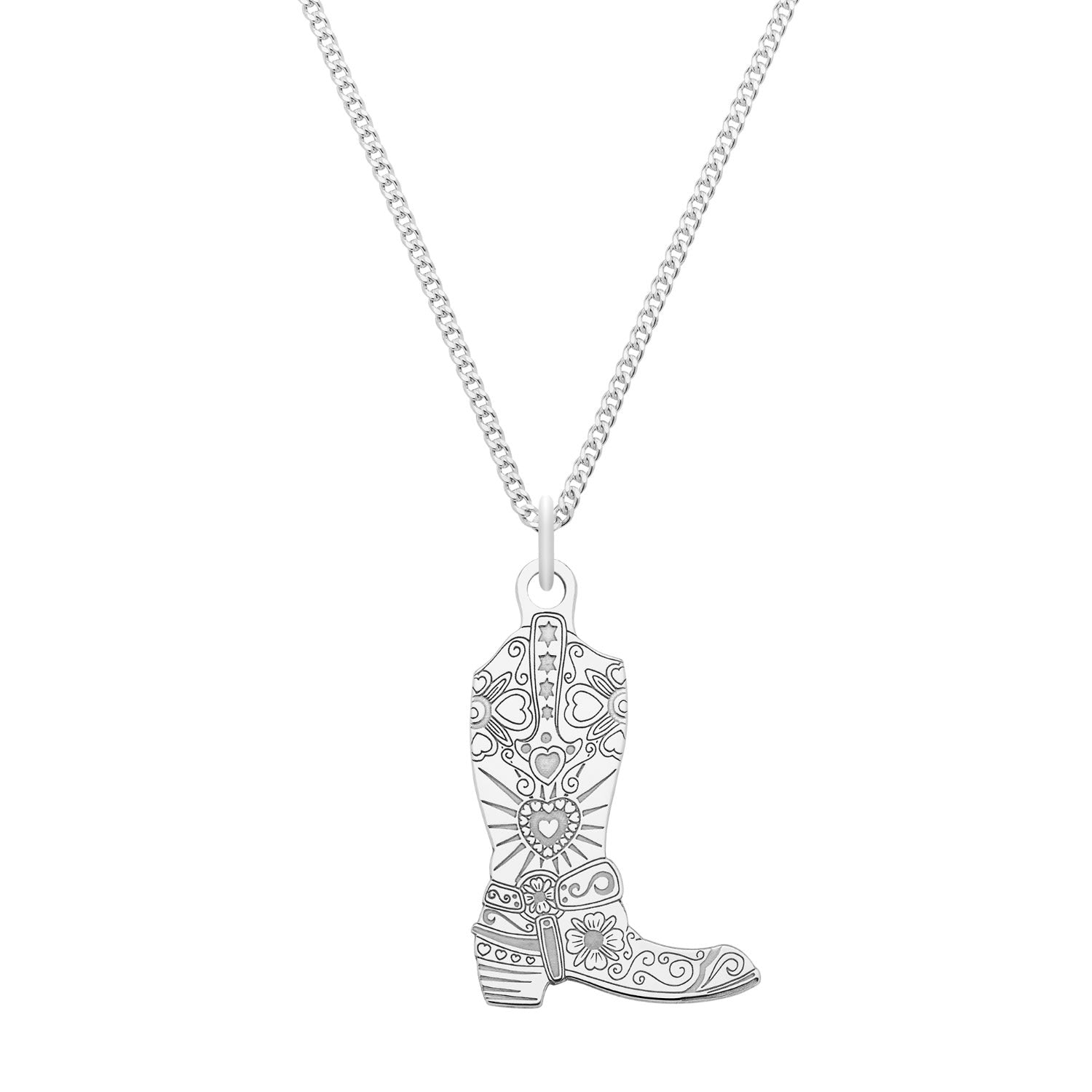 Large Sterling Silver Cowboy Boot