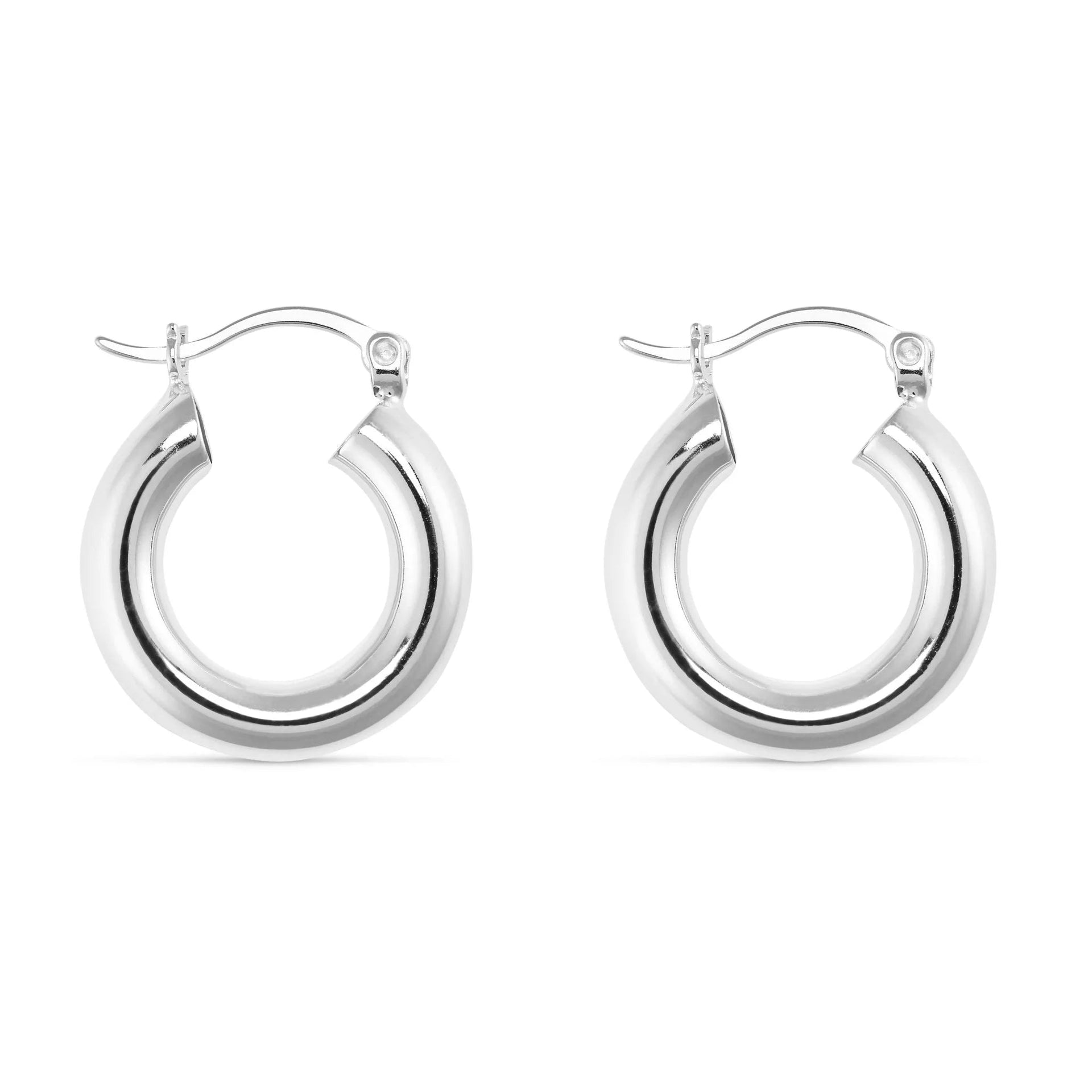 Small Sterling Silver Thick Hoops