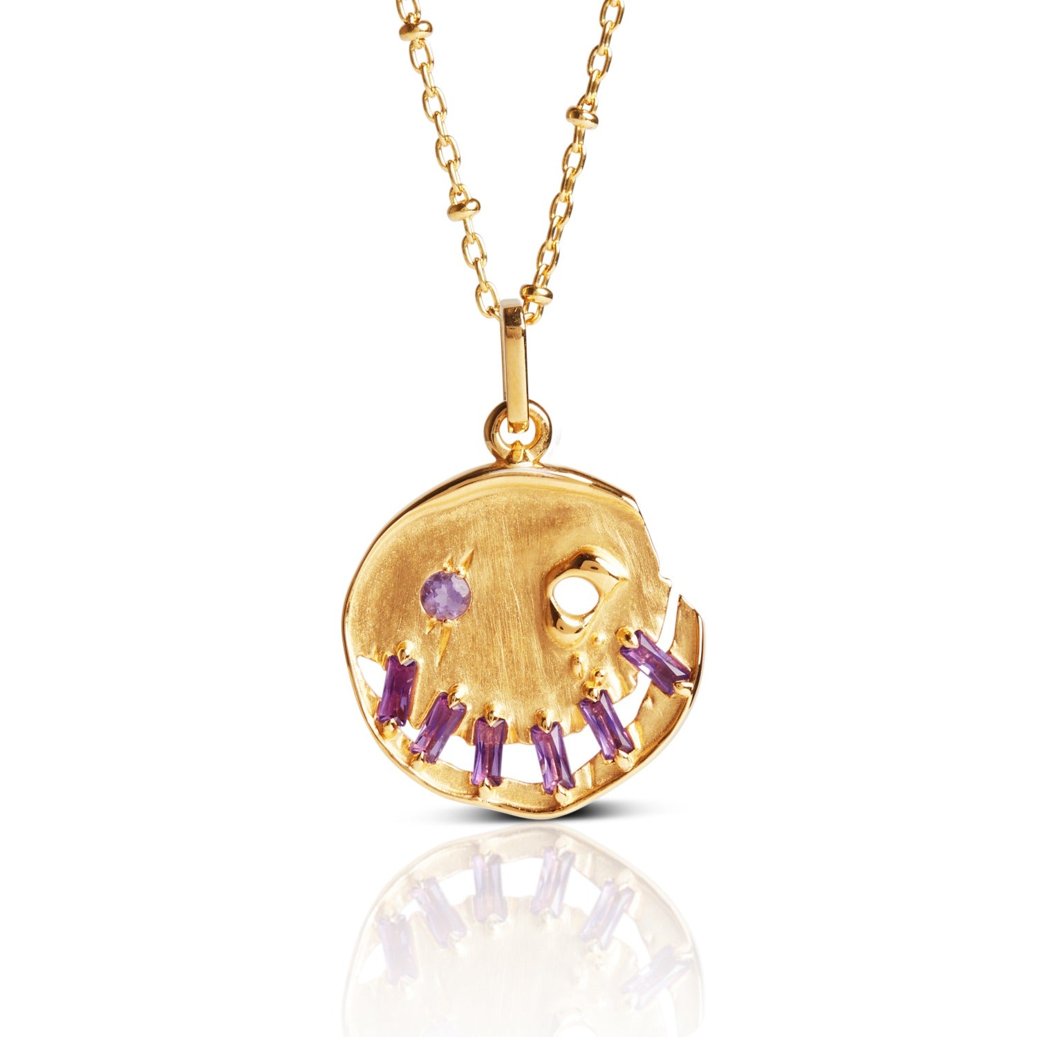 Smile February Gold Vermeil