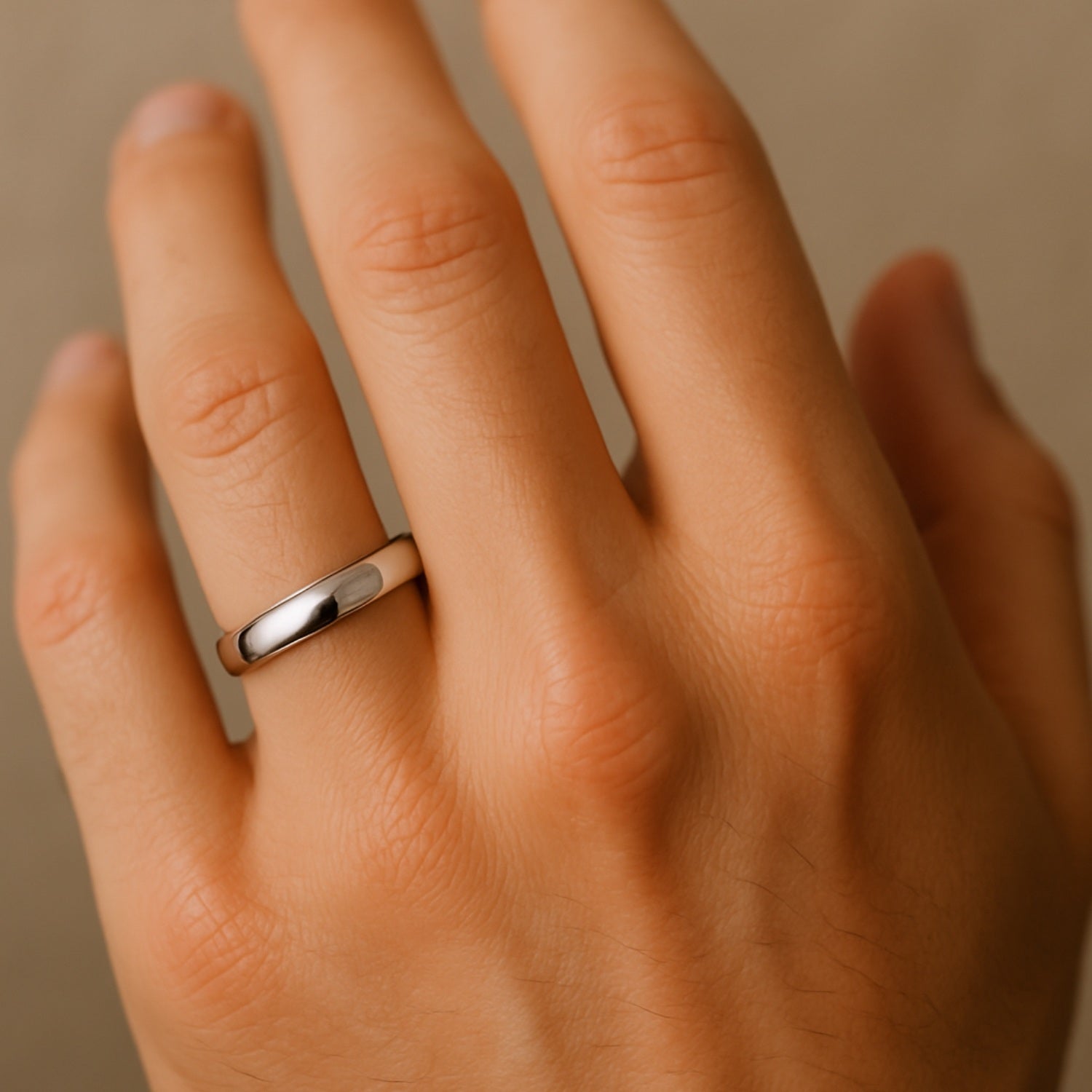 Smooth And Bold Sterling Silver Band For Women's: Grace With Personality