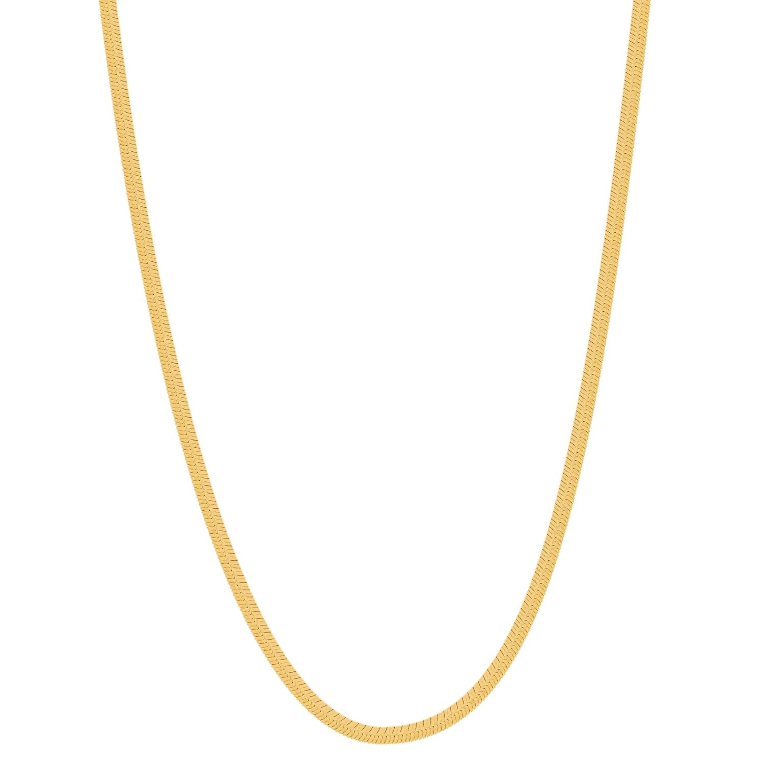 Snake Chain Necklace In Gold