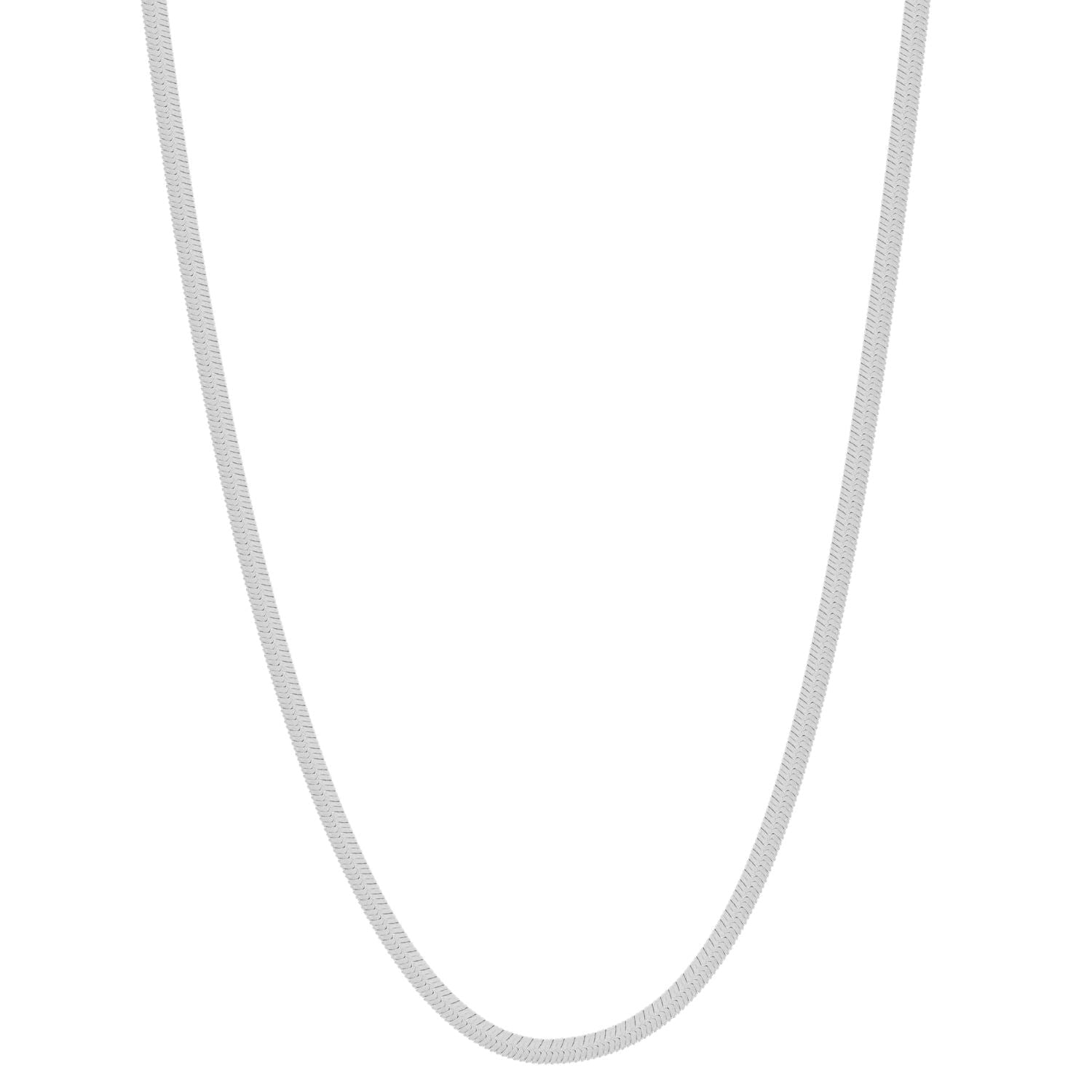 Snake Chain Necklace In Silver