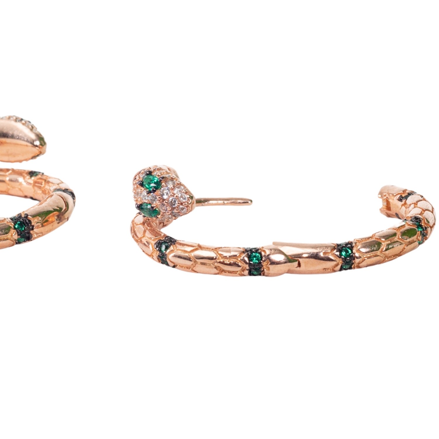 Snake Green Crystal Earring