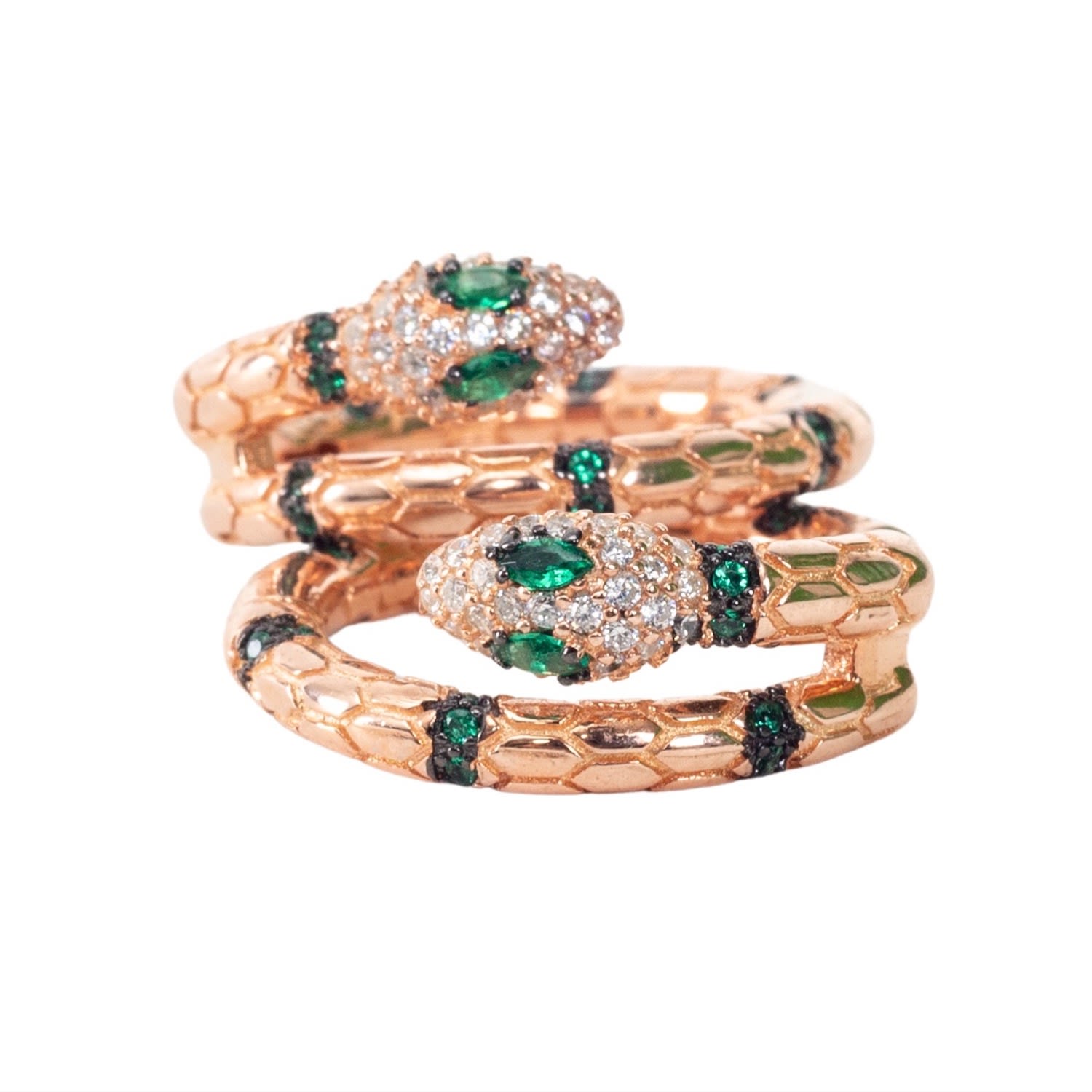 Snake Green Crystal Earring