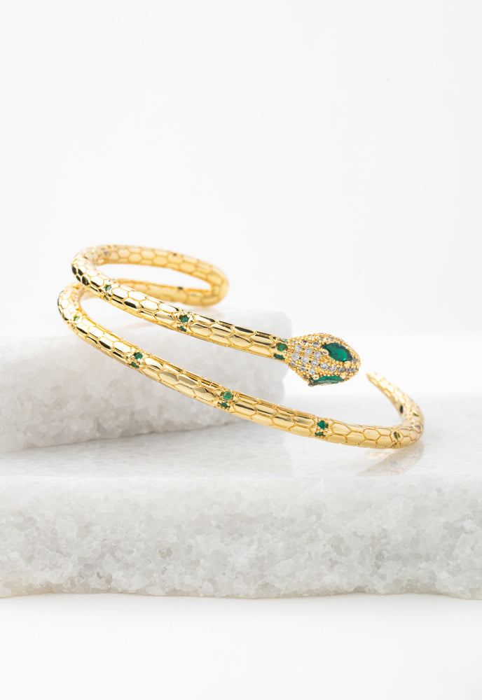 Snake 'Little Dragon' Cuff Bracelet