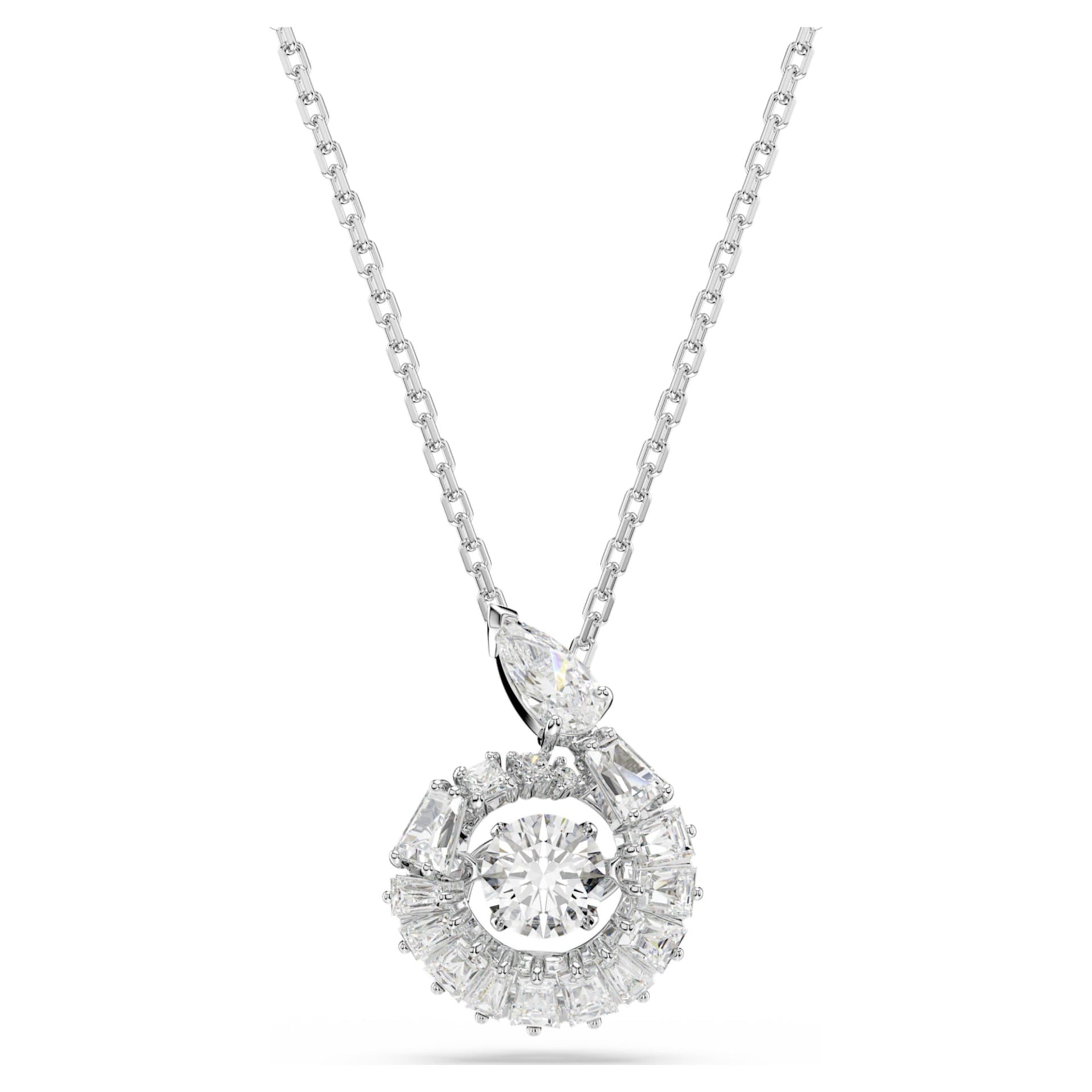 SNAKE PENDANT MIXED CUTS YEAR OF THE SNAKE WHITE RHODIUM PLATED