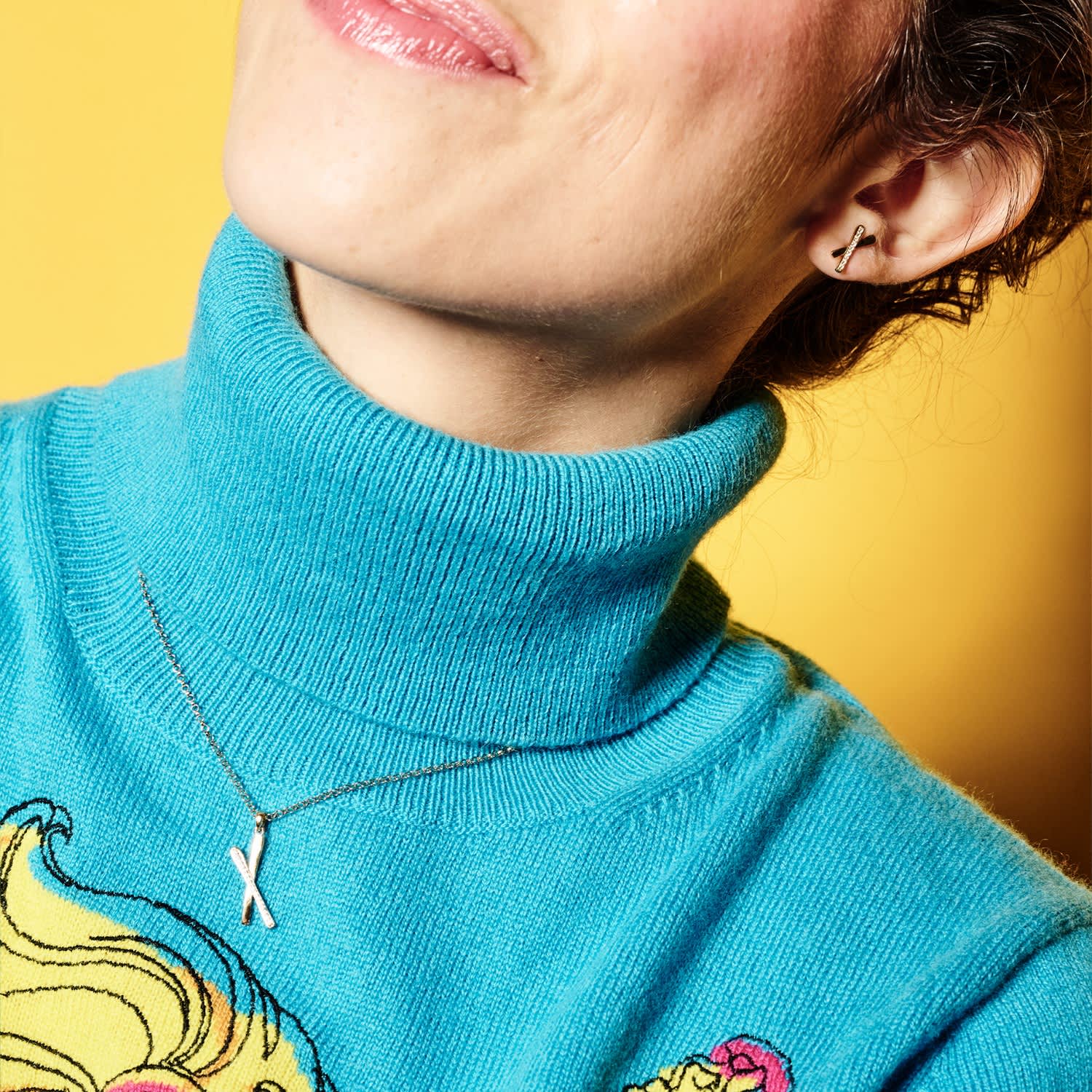 Snow Kiss Pendant Necklace - Gold Vermeil & Cubic Zirconia