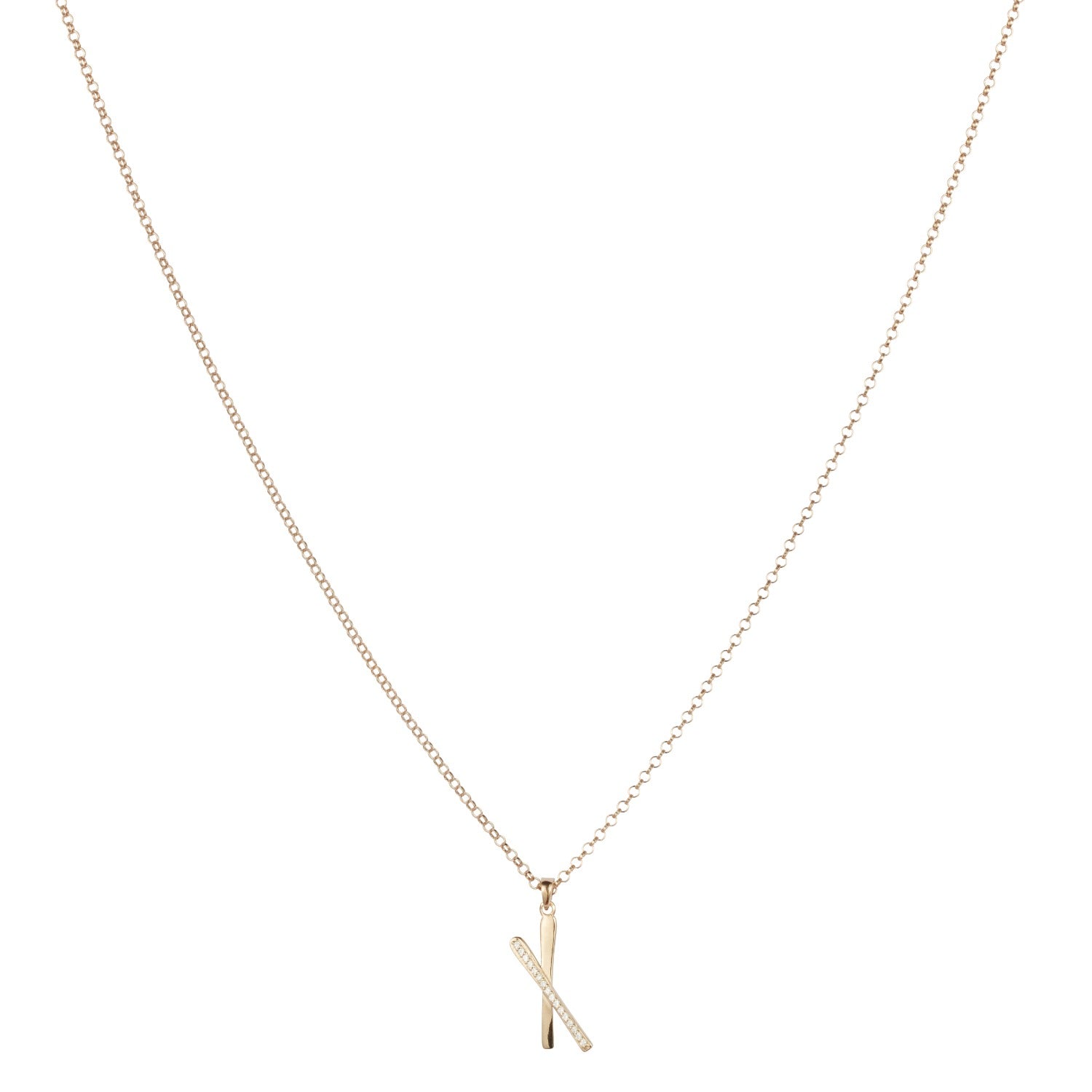 Snow Kiss Pendant Necklace - Gold Vermeil & Cubic Zirconia