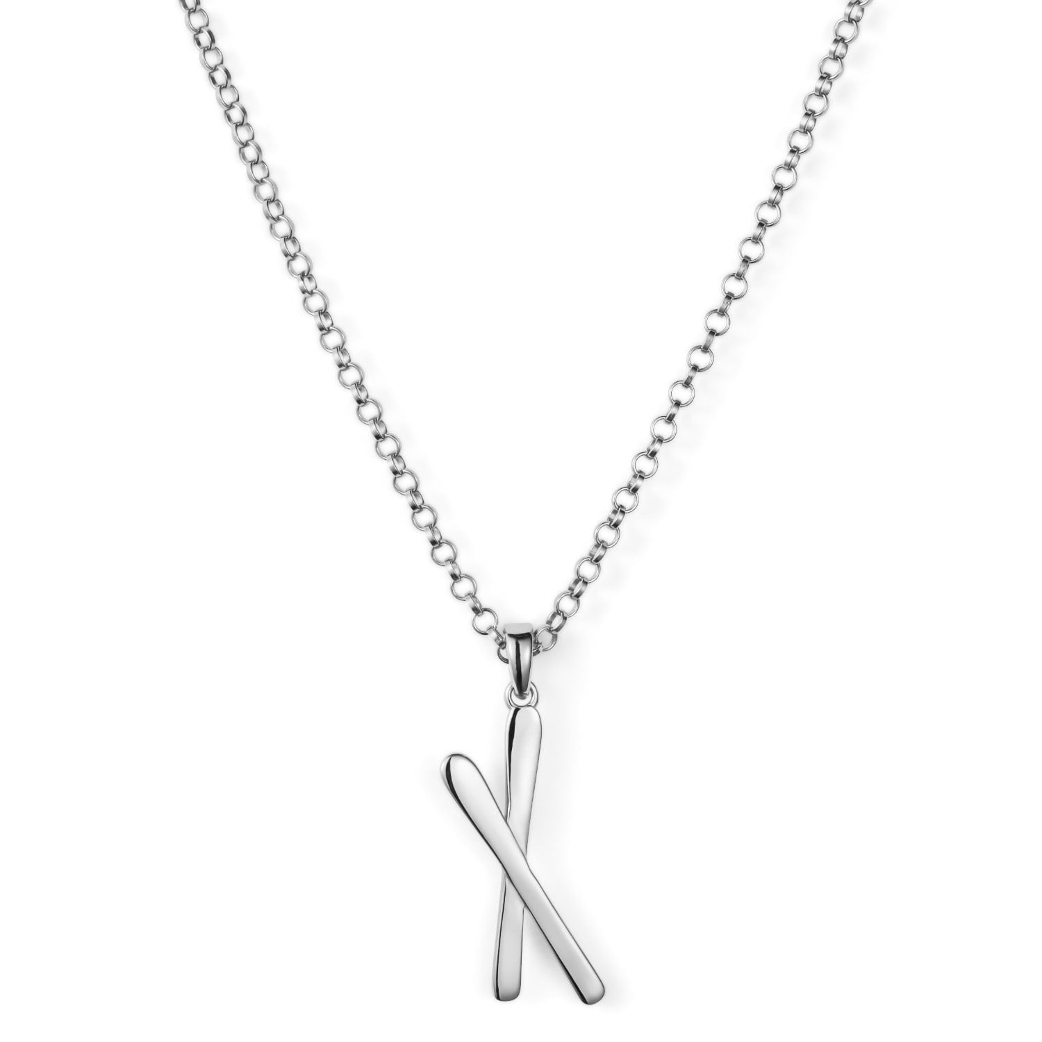Snow Kiss Pendant Necklace - Sterling Silver